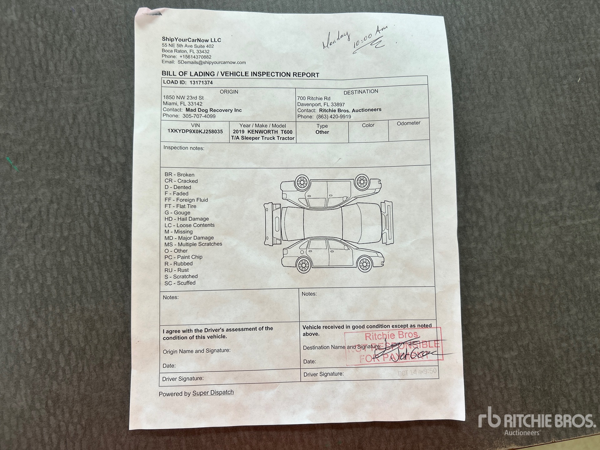 2019 Kenworth T600
