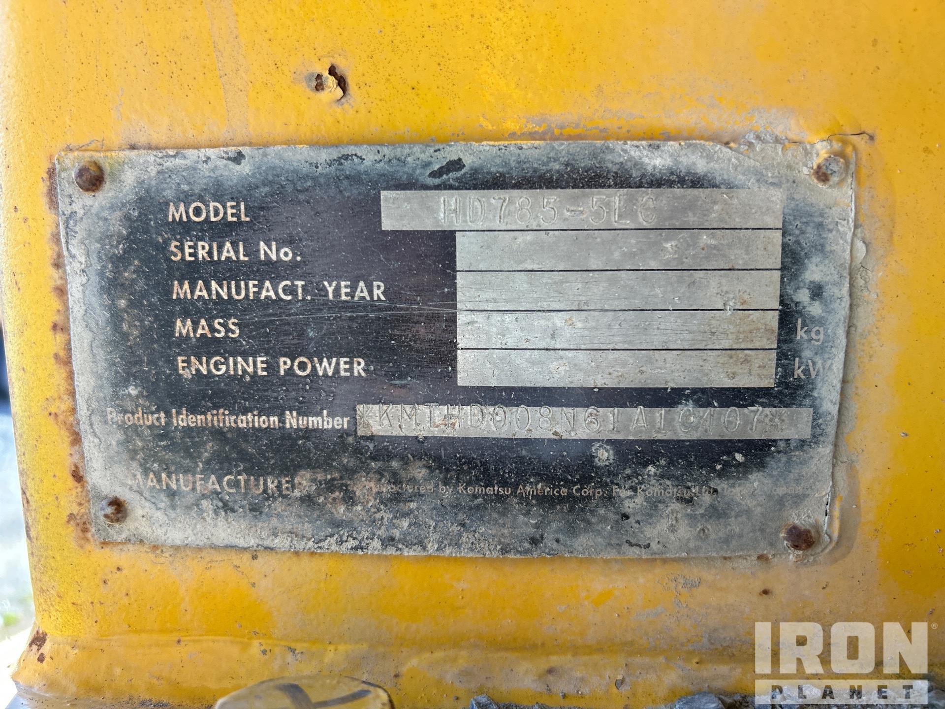 2007 Komatsu HD785-5