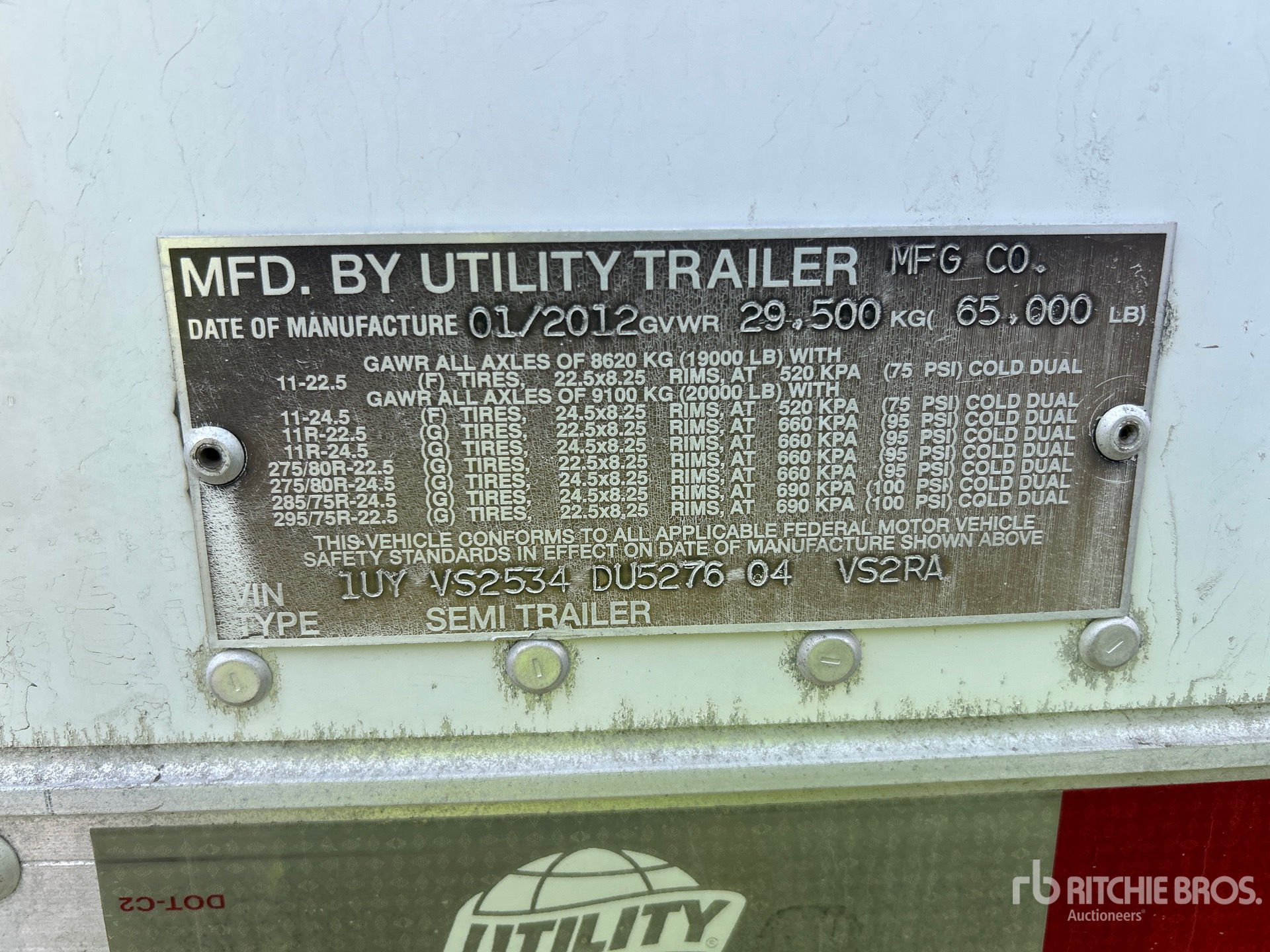 2013 Utility VS2RA
