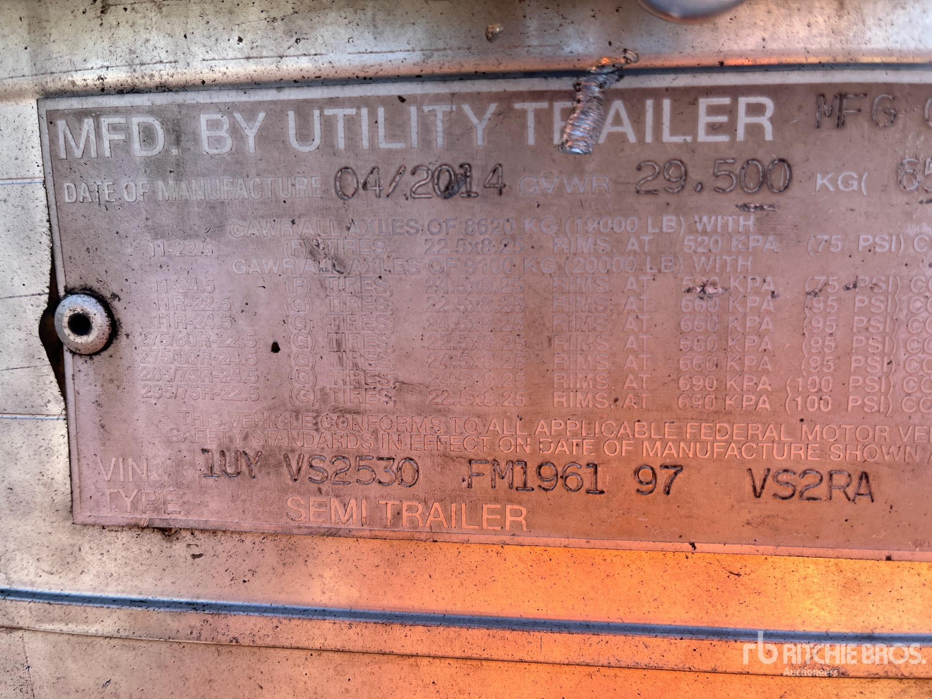 2015 Utility VS2RA