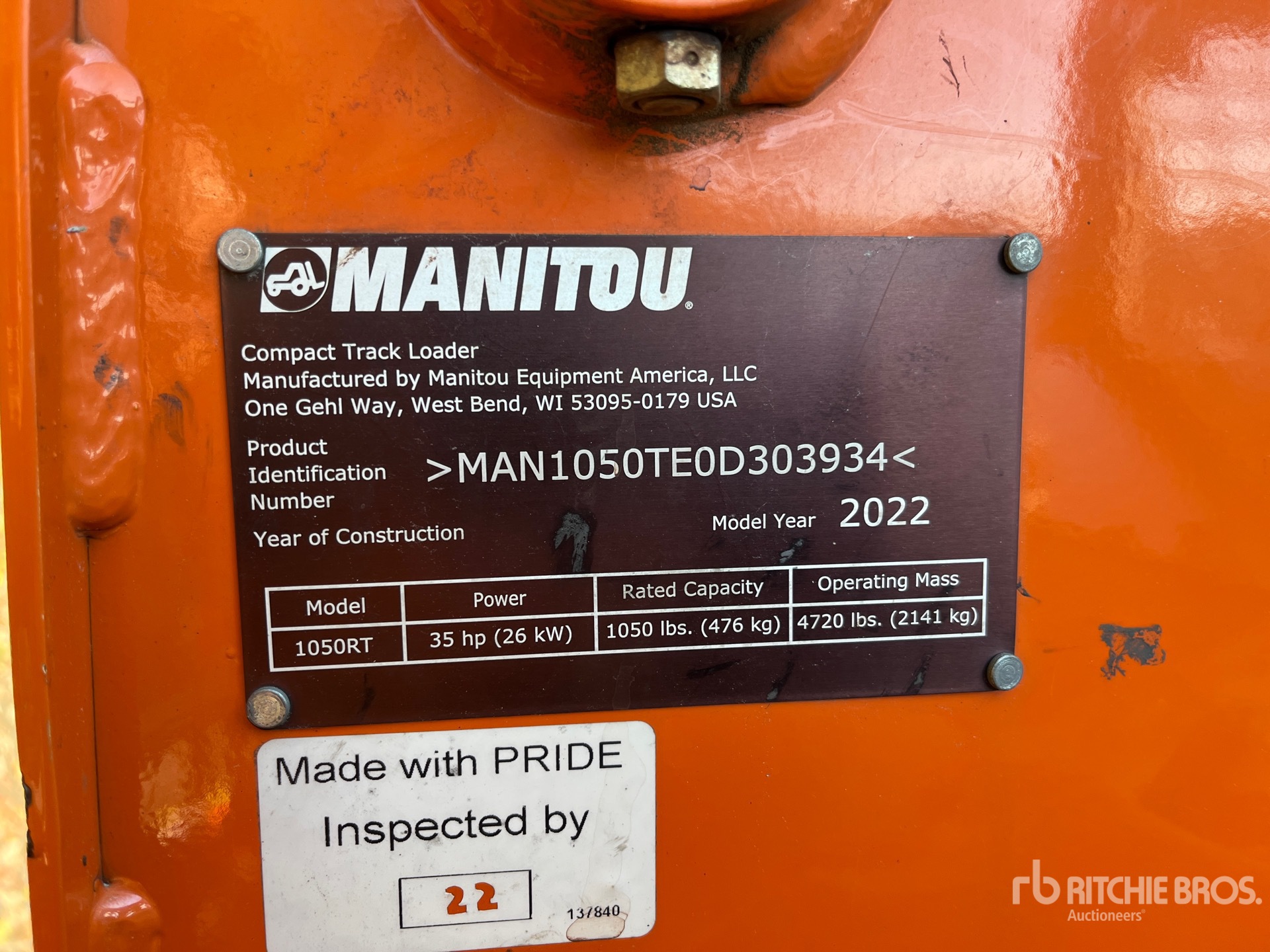 2022 Manitou 1050RT