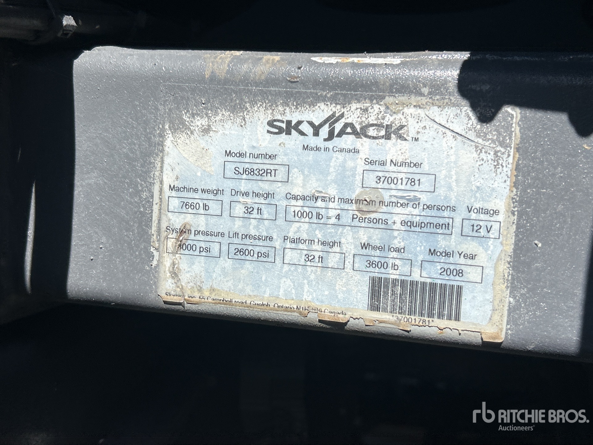 2008 Skyjack SJ6832 RT
