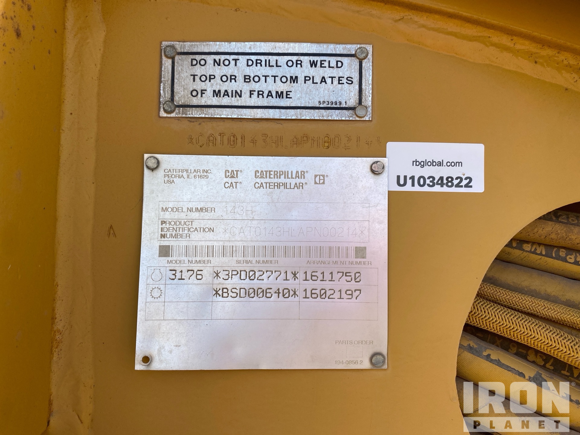 2003 Caterpillar 143H VHP PLUS