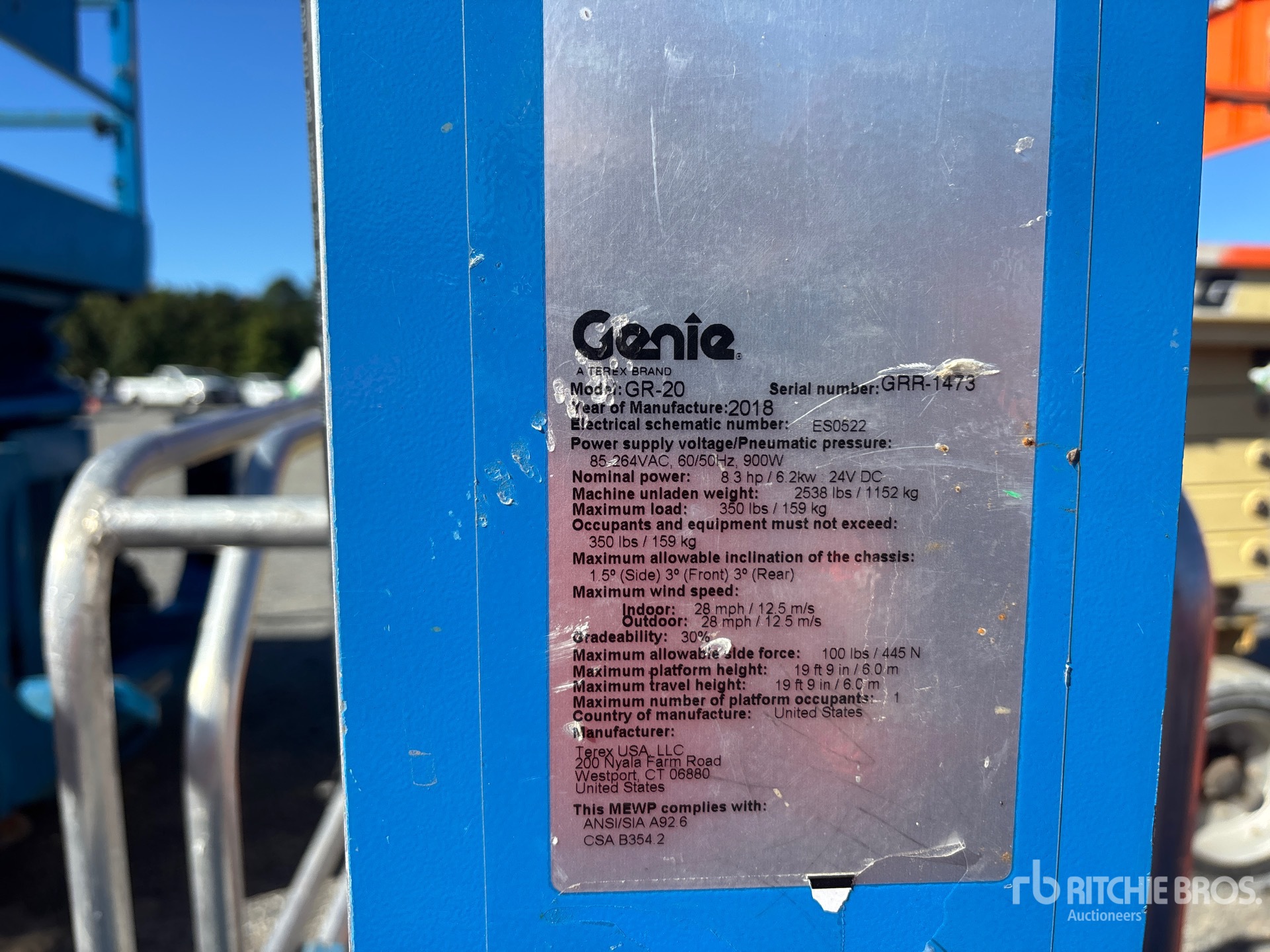 2018 Genie GR-20