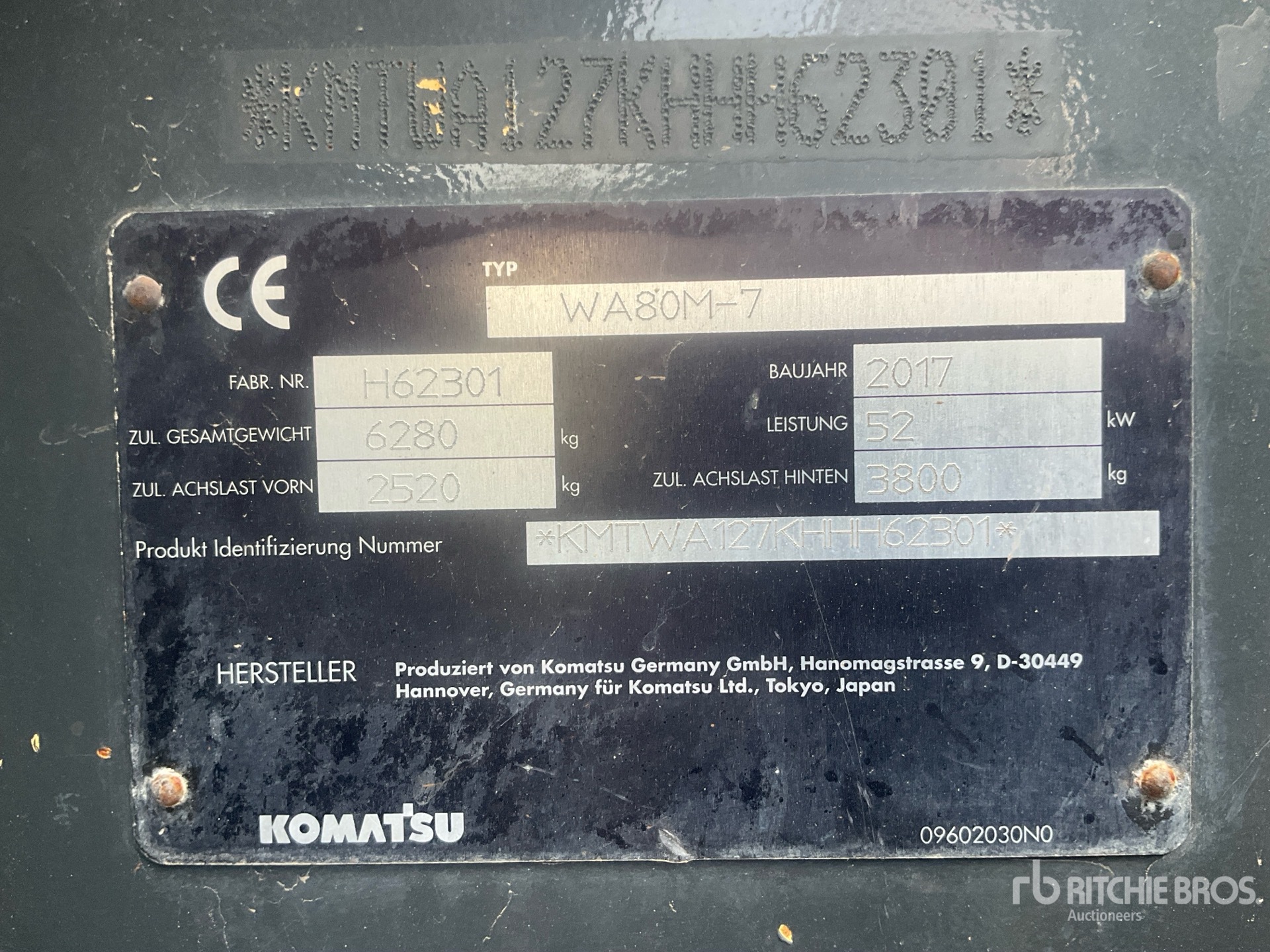 2017 Komatsu WA80M