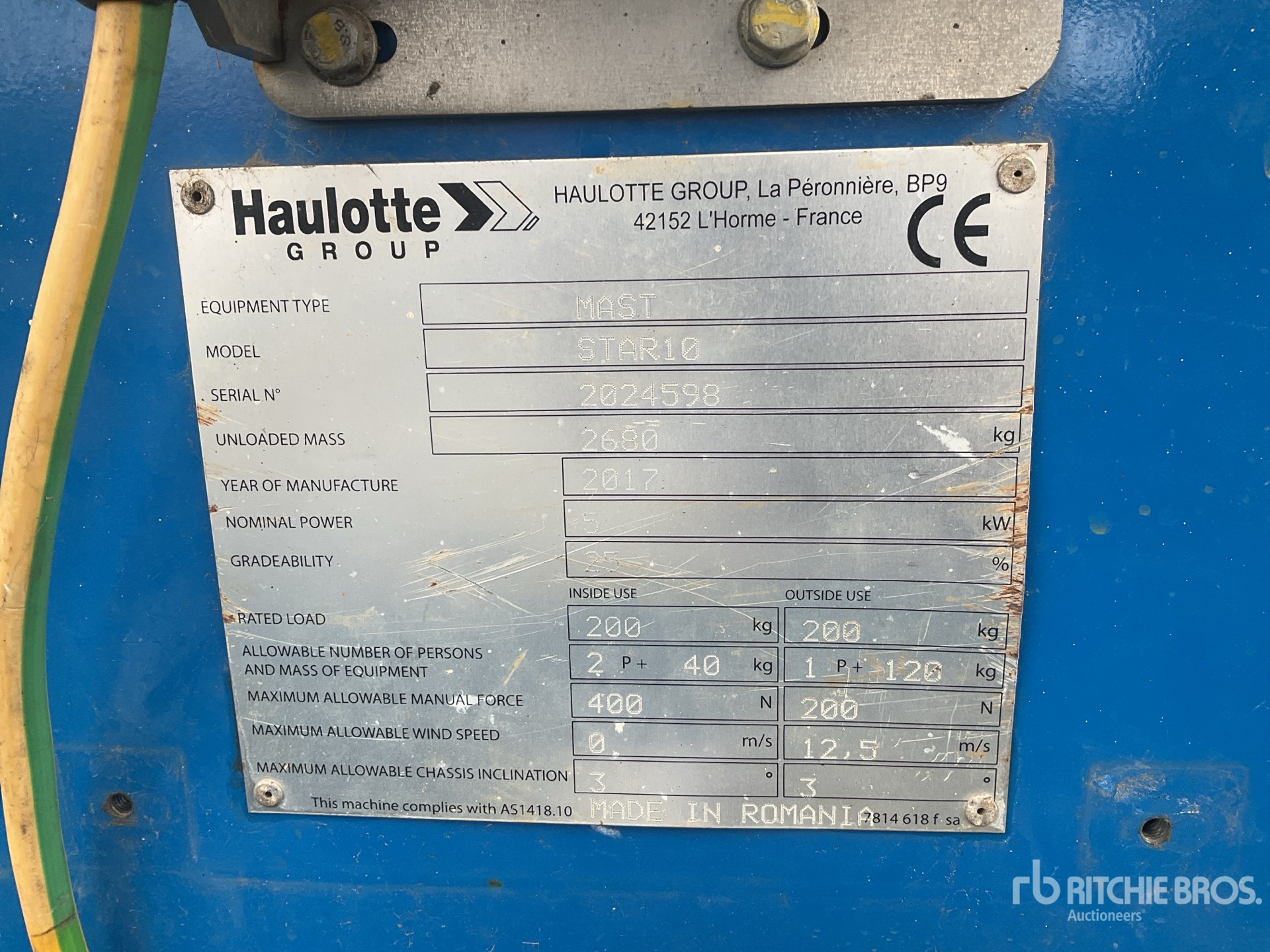 2017 Haulotte STAR10