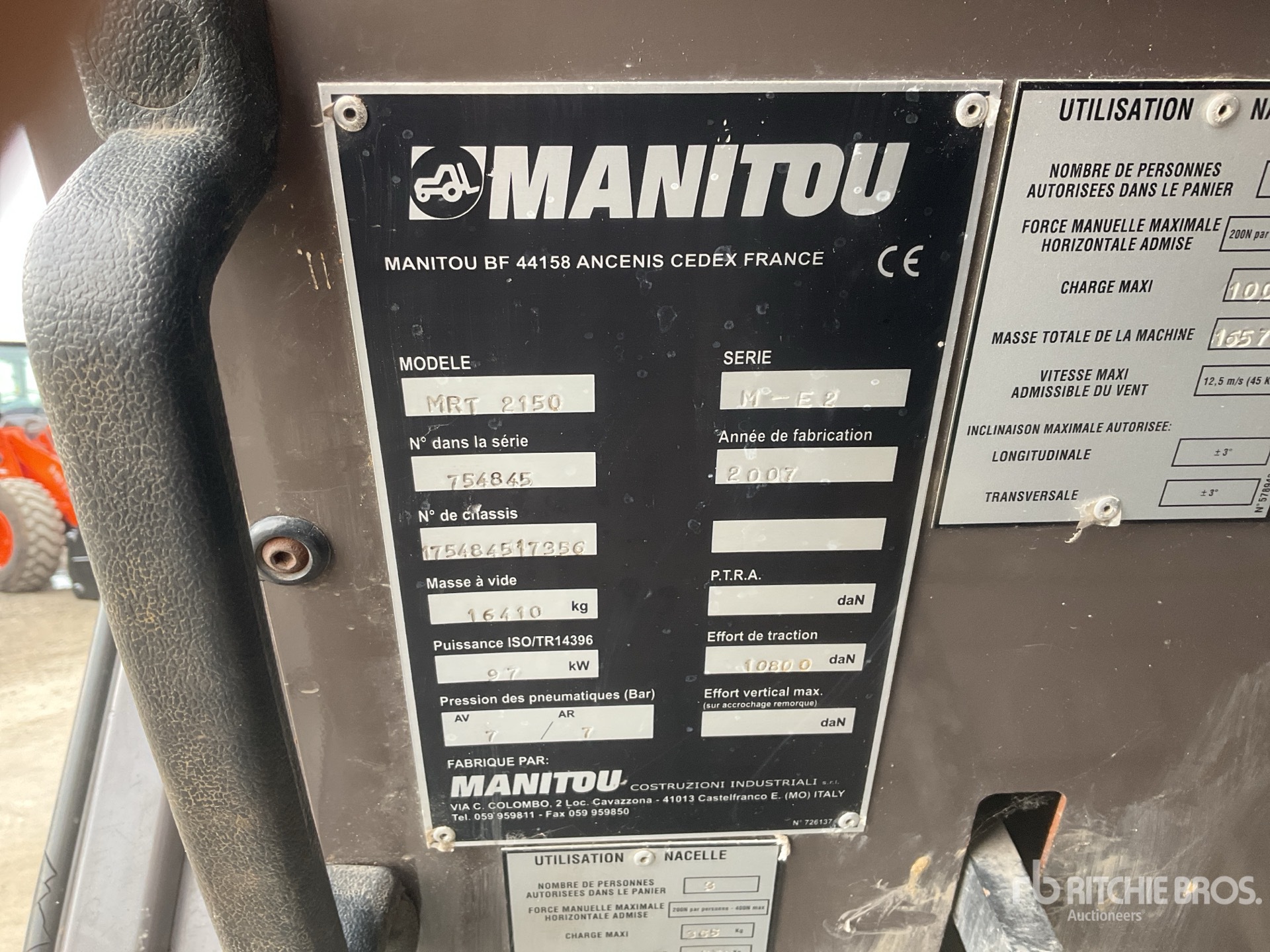 2007 Manitou MRT 2150