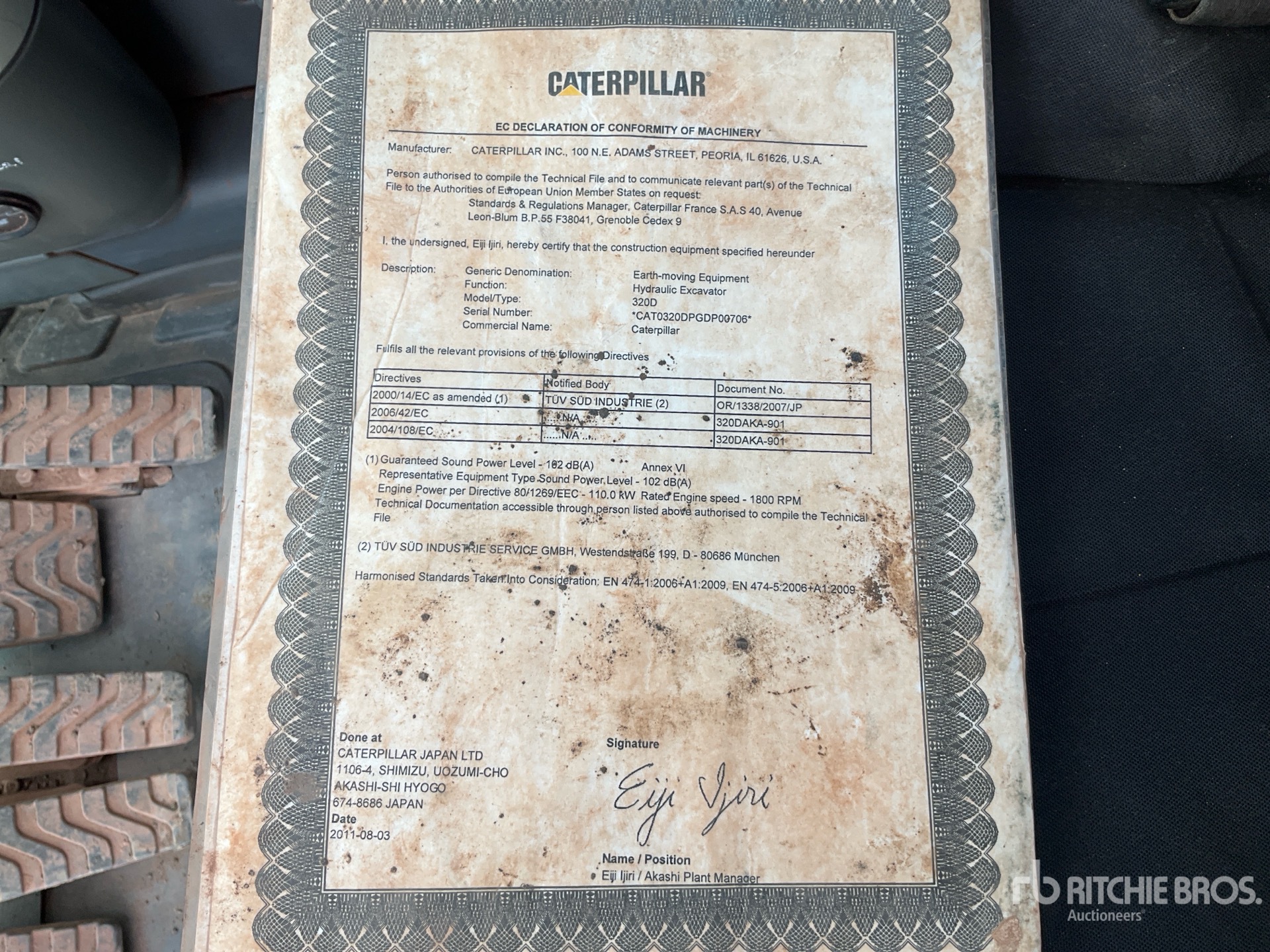 2011 Caterpillar 320 DL
