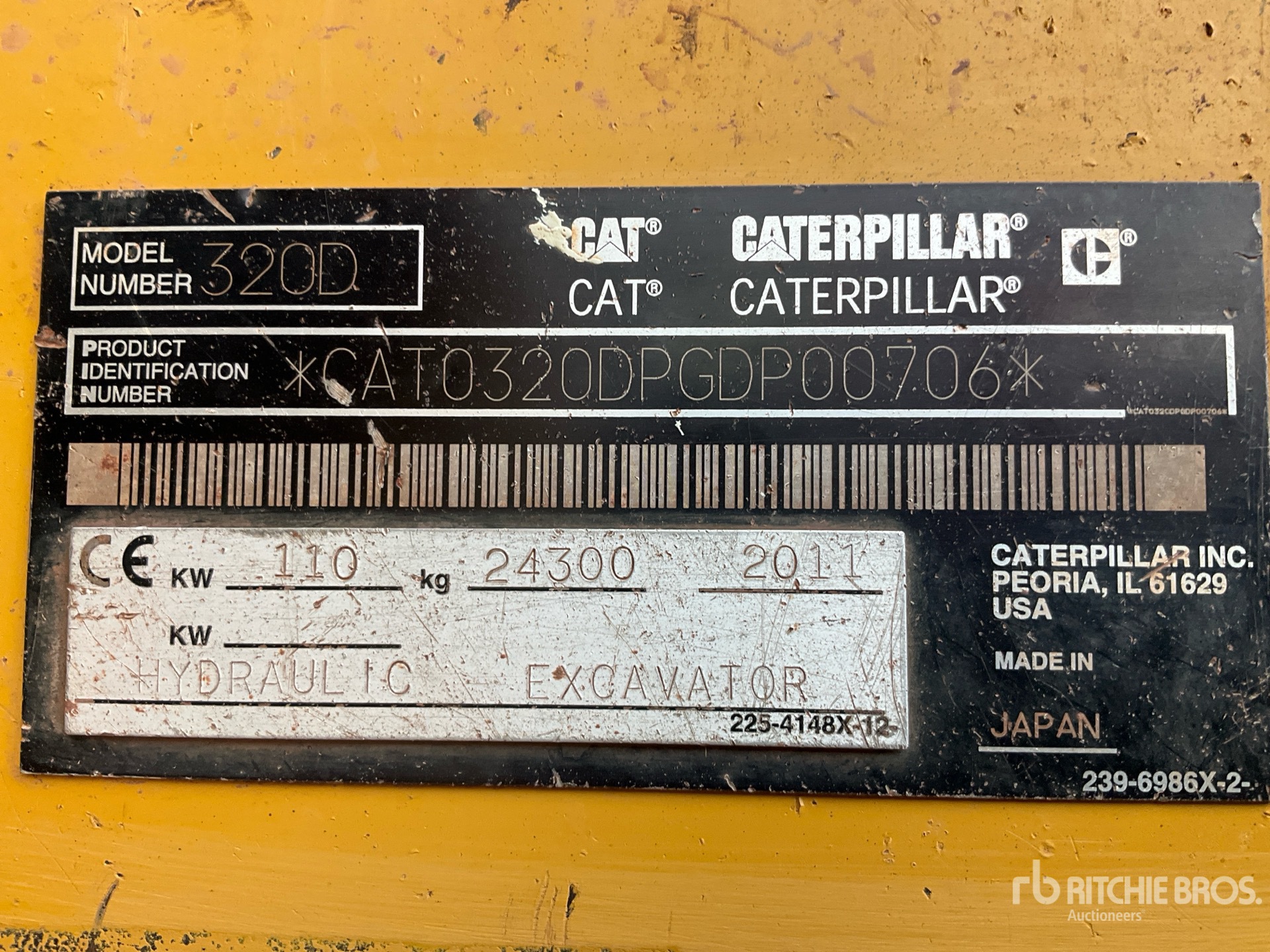 2011 Caterpillar 320 DL