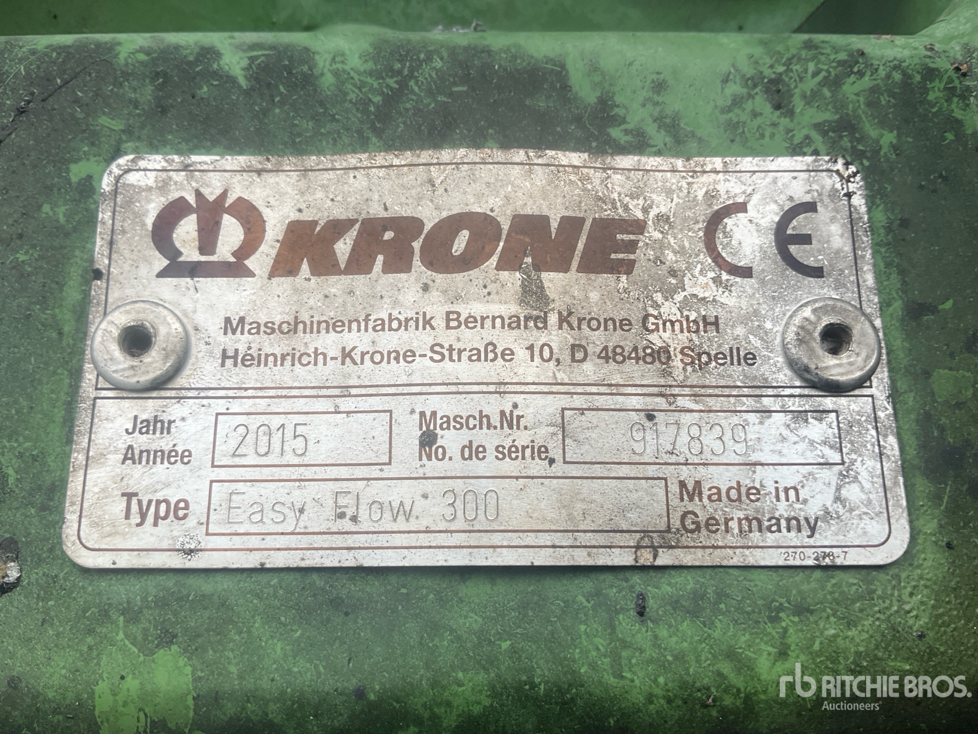2015 Krone EASY FLOW 300