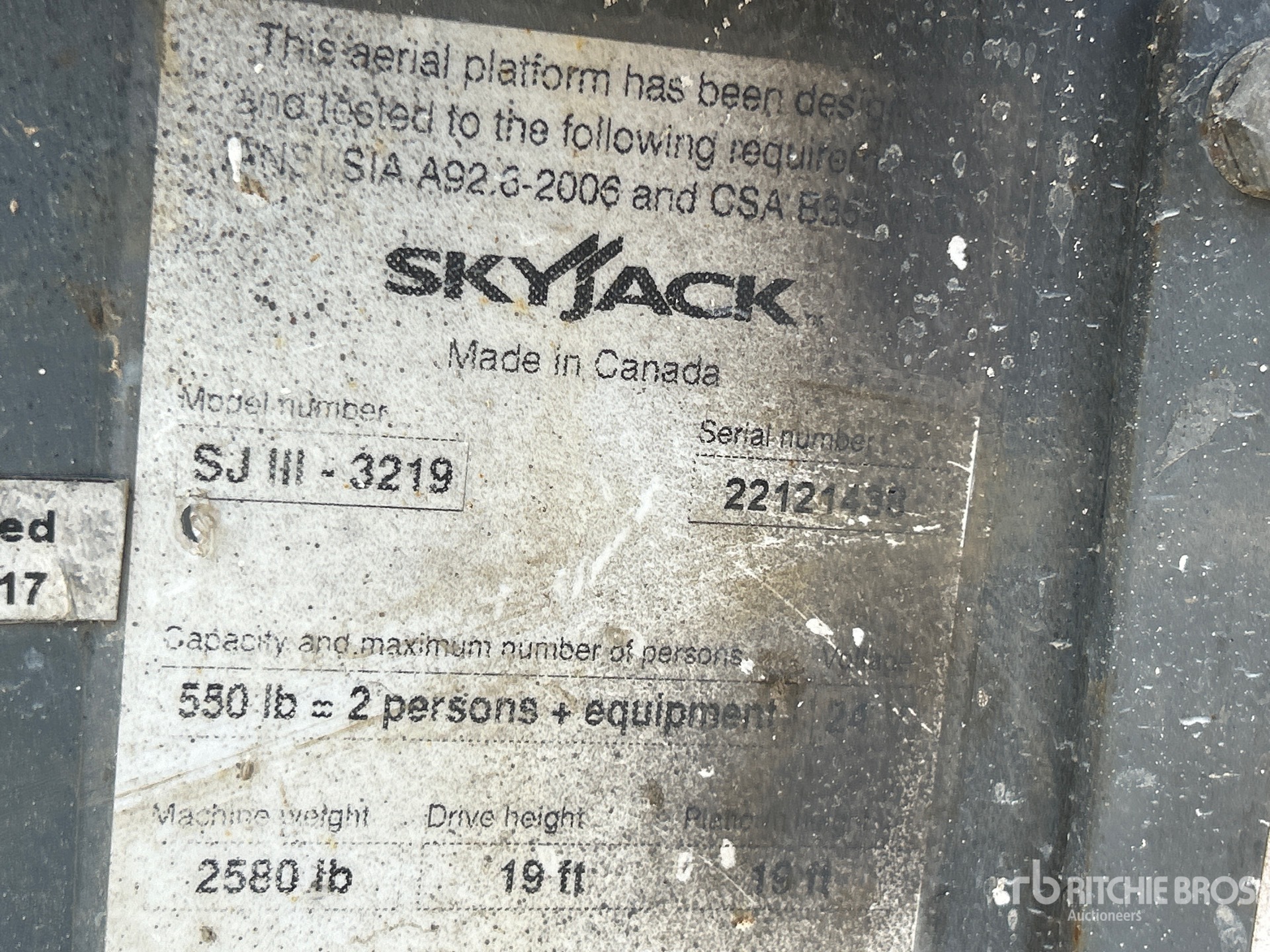 2018 Skyjack SJIII3219