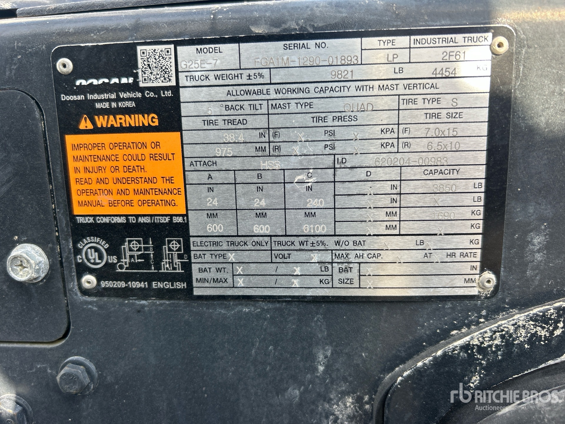 2022 Doosan G25E-7