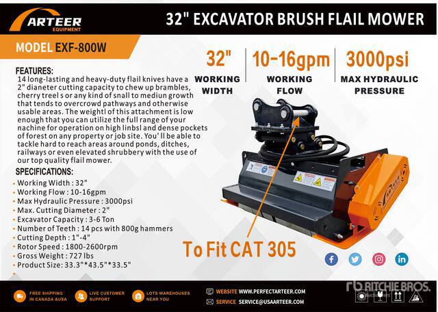 2026 ARTEER EXF-800W Misc. Excavator Attachment
