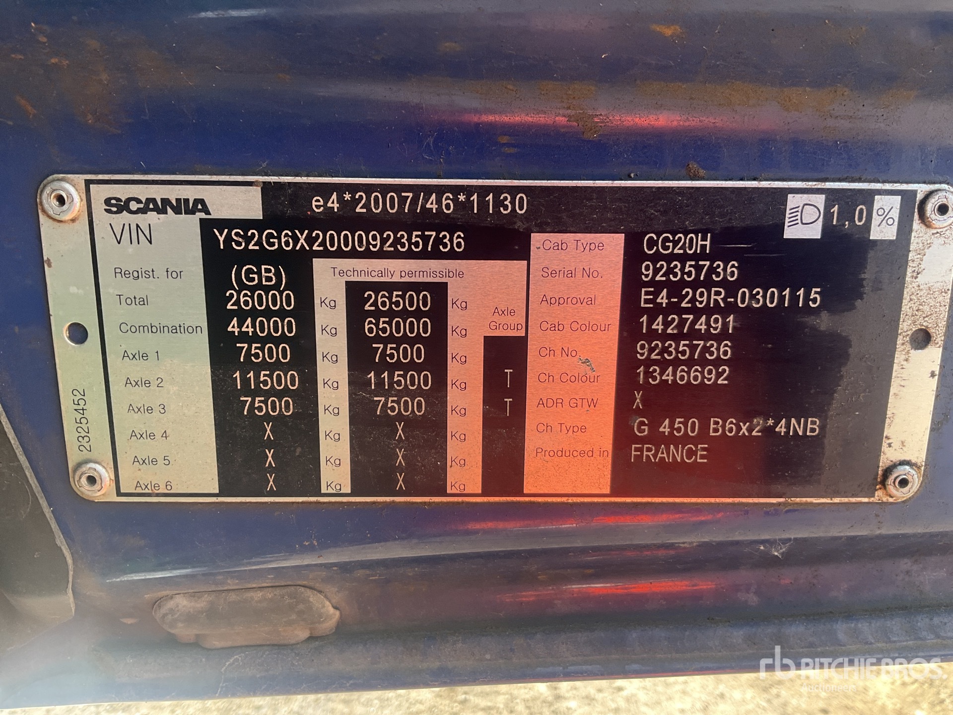 Scania ATLAS 15Z8.70 3725 KG ON 6X2 SL ...