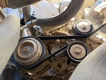 Engine with A/C Compressor