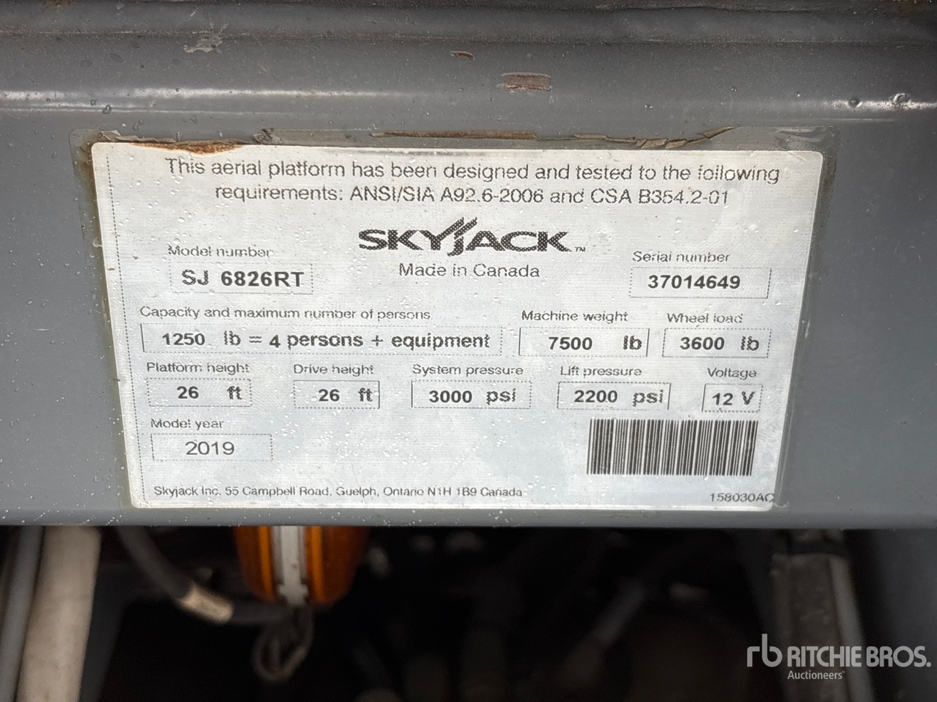 2019 Skyjack SJ6826 RT