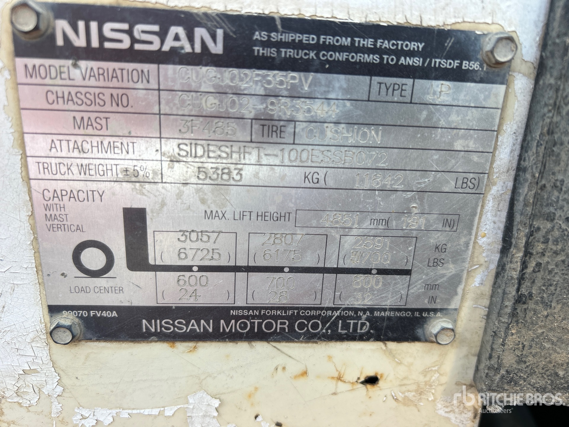 2003 Nissan CUGJ02F35PV