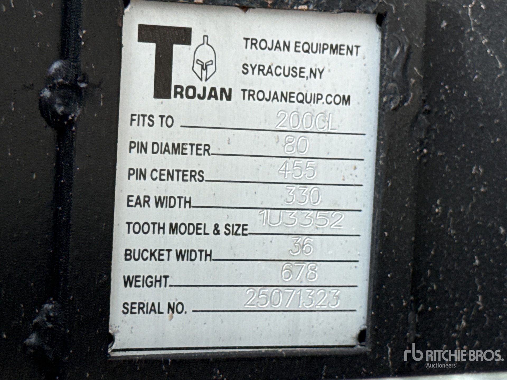 Trojan DIGGING - FITS 65MM CAT 311/312 ...