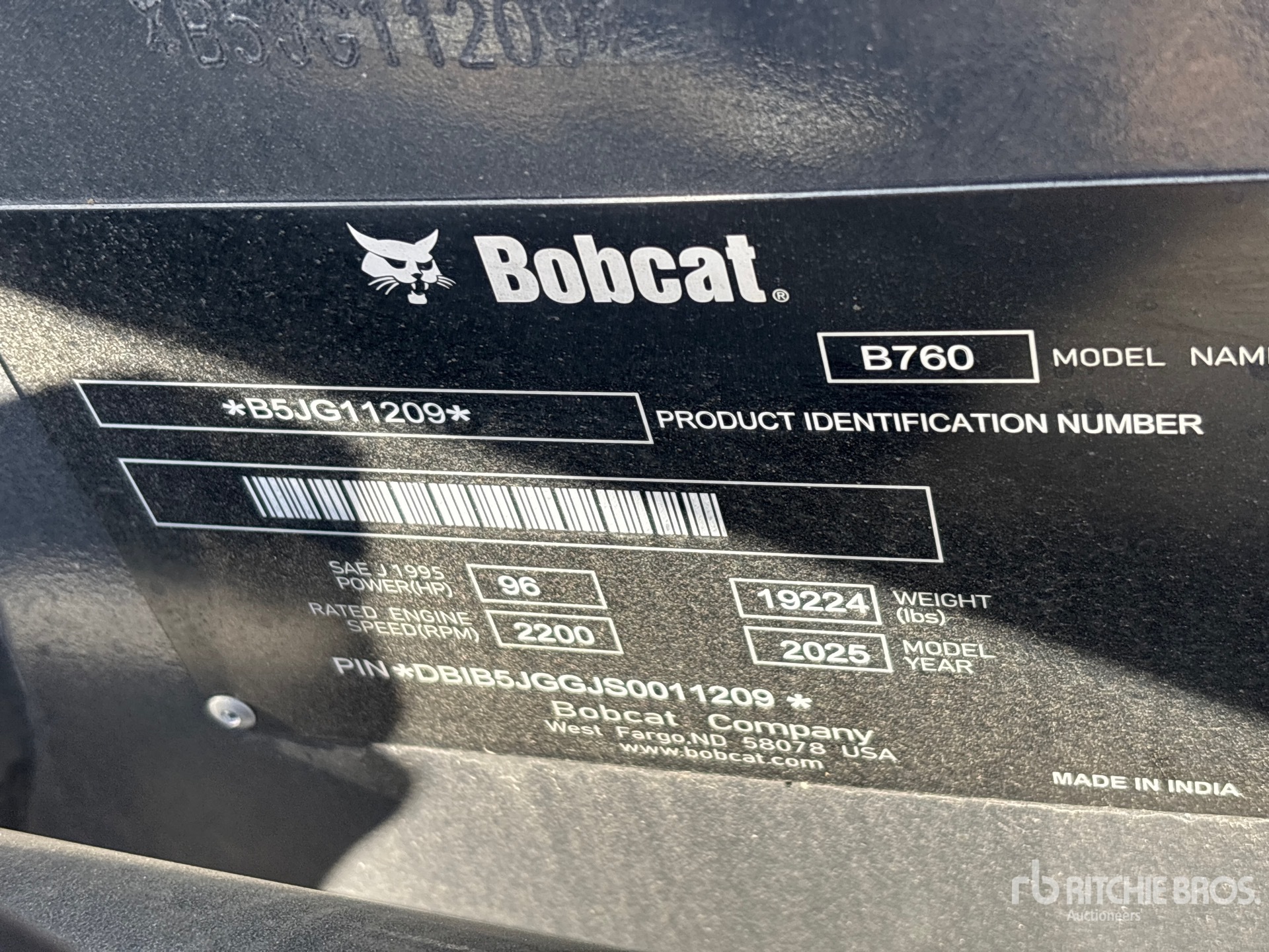 2025 Bobcat B760