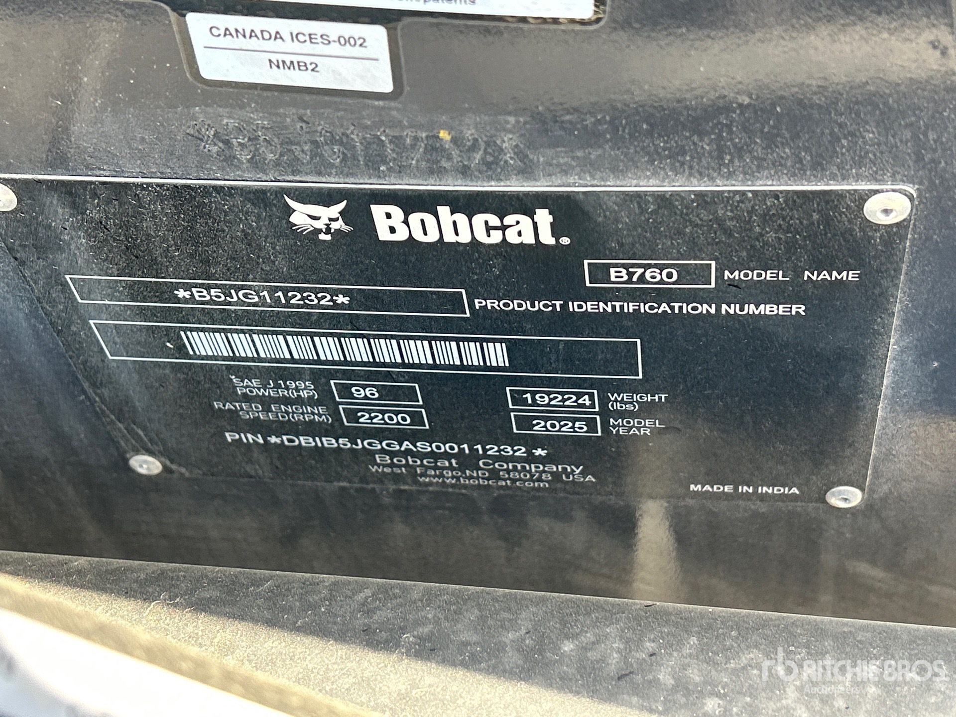 2025 Bobcat B760