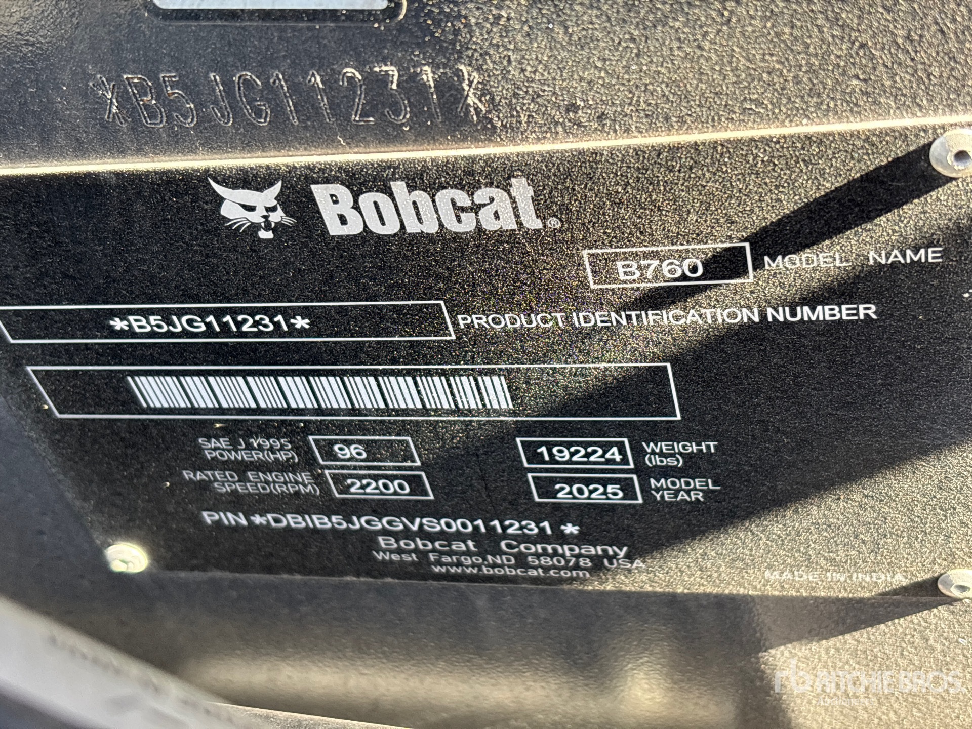 2025 Bobcat B760