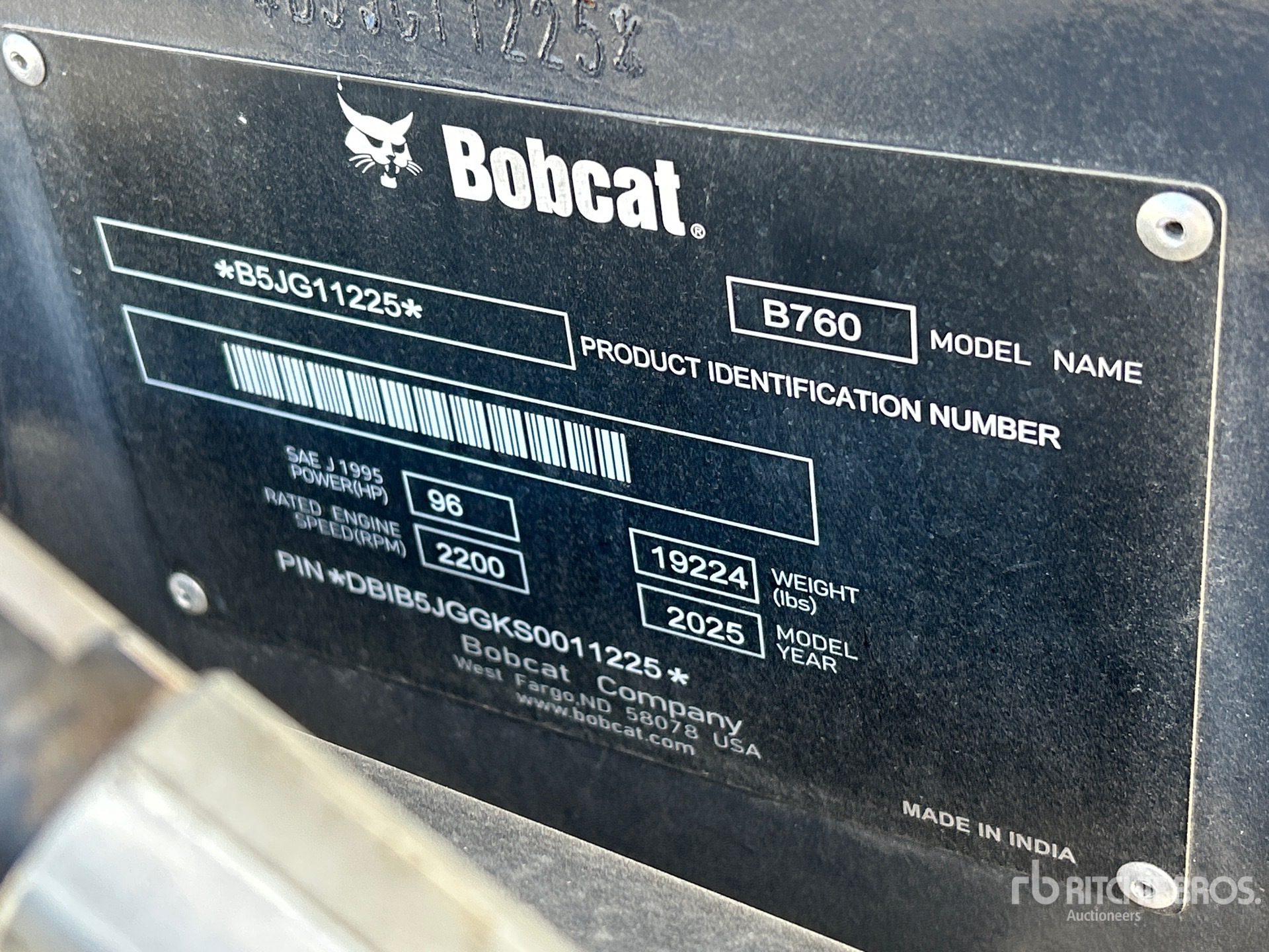 2025 Bobcat B760
