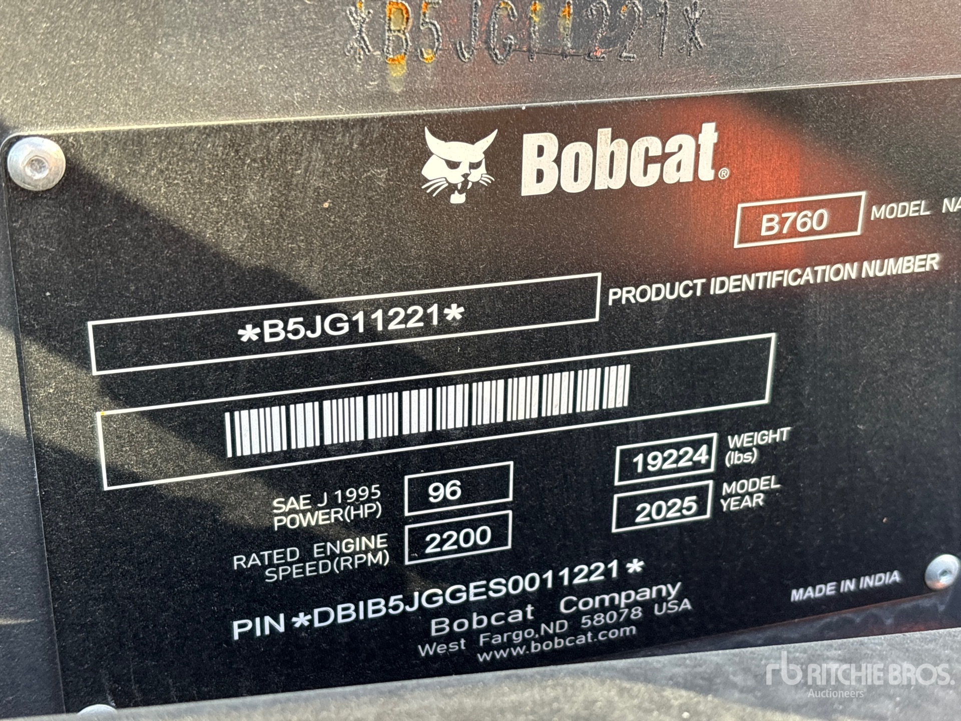 2025 Bobcat B760