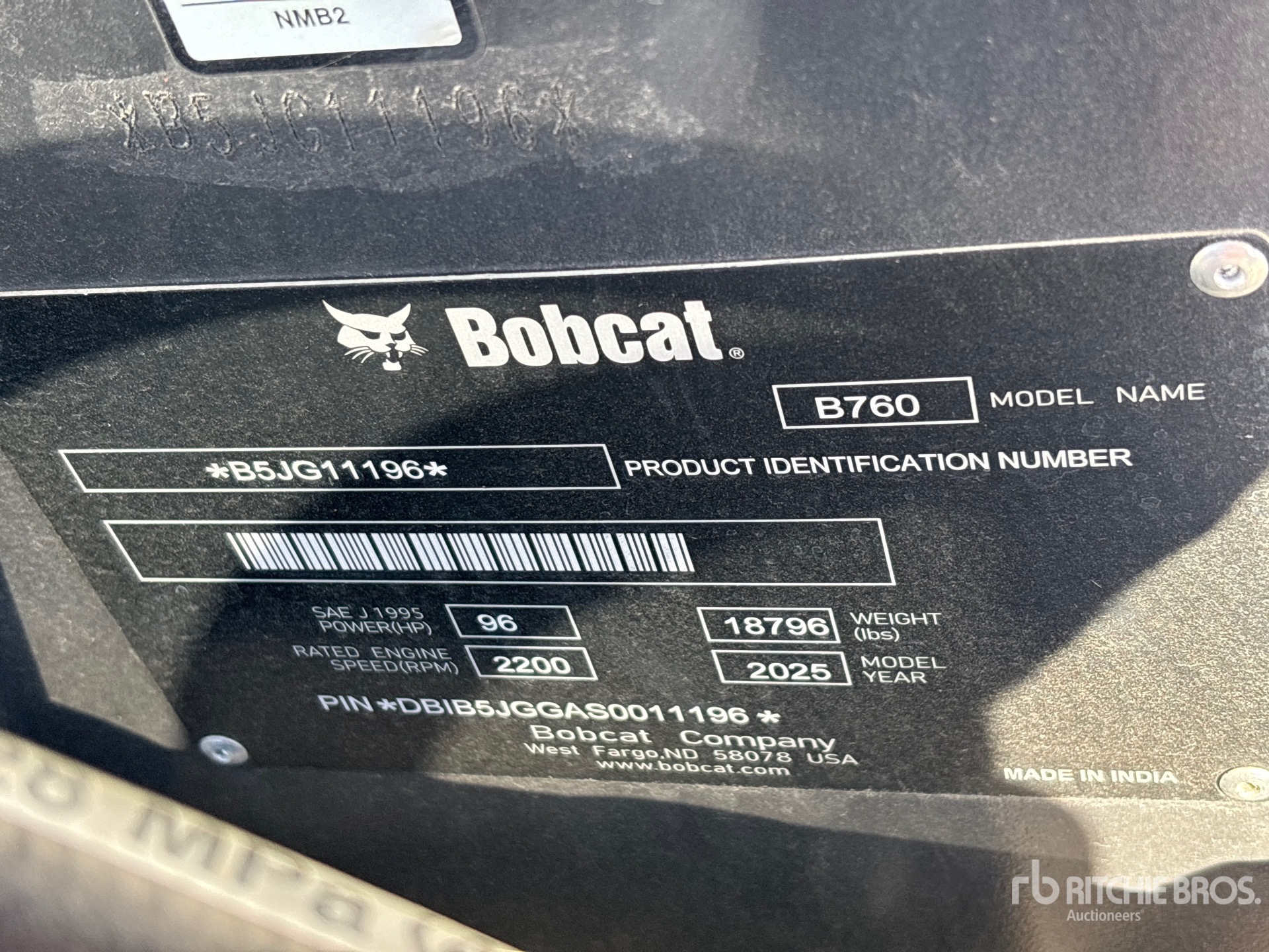 2025 Bobcat B760