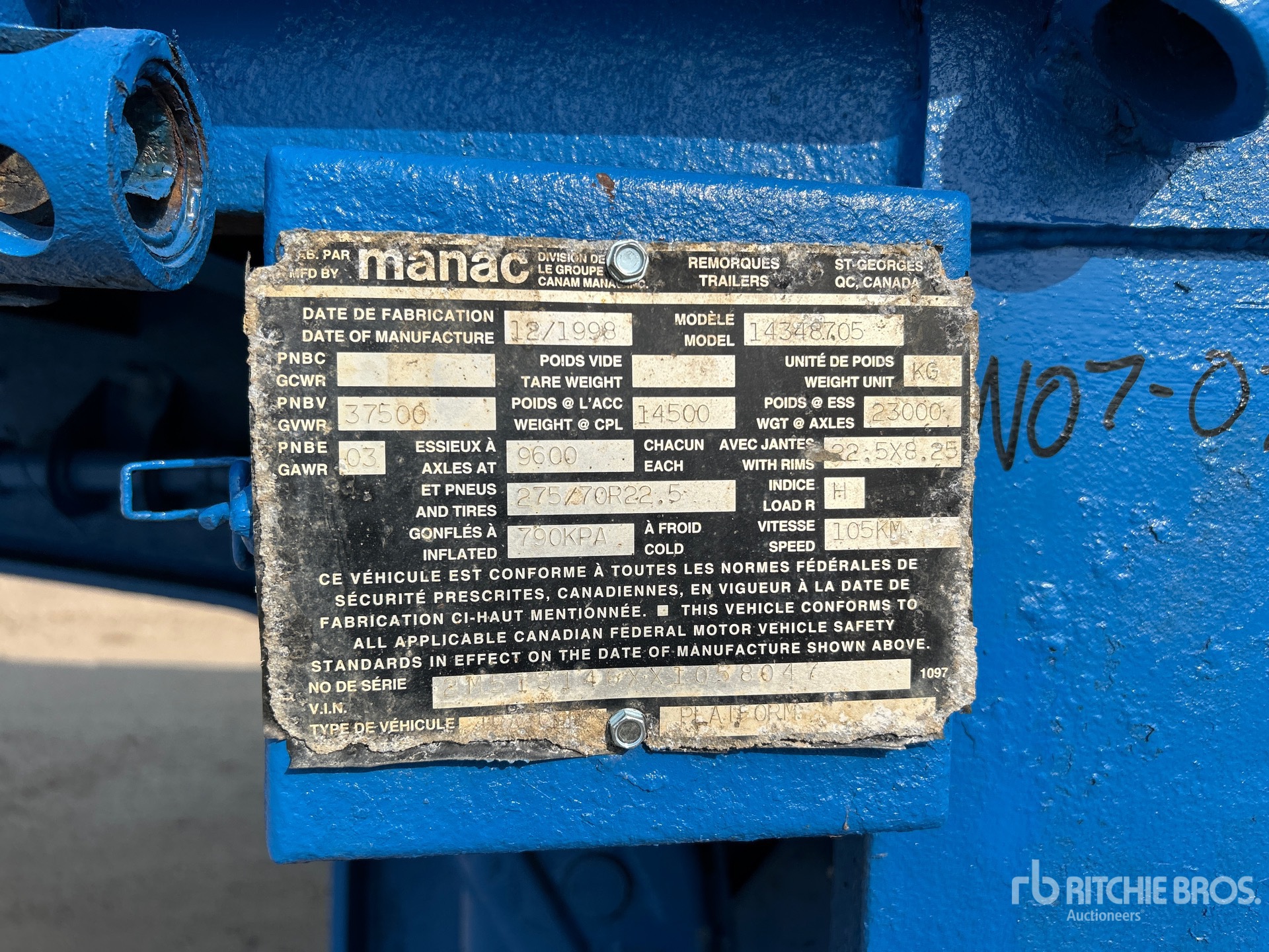 1999 Manac 48 FT TRI/A