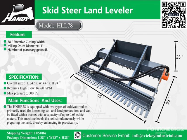 2026 Handy HLL78 Skid Steer Landplane