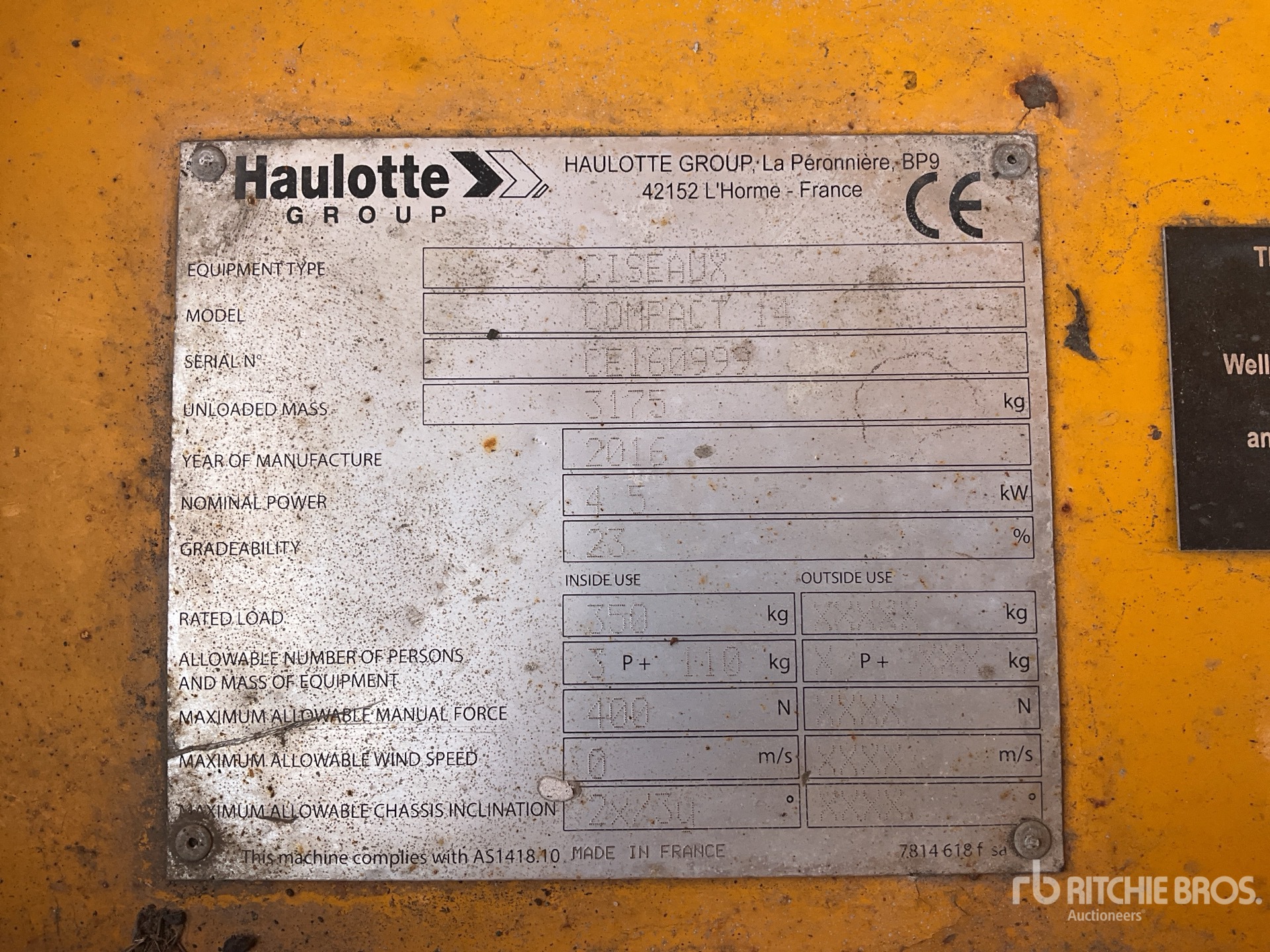 2016 Haulotte COMPACT 14