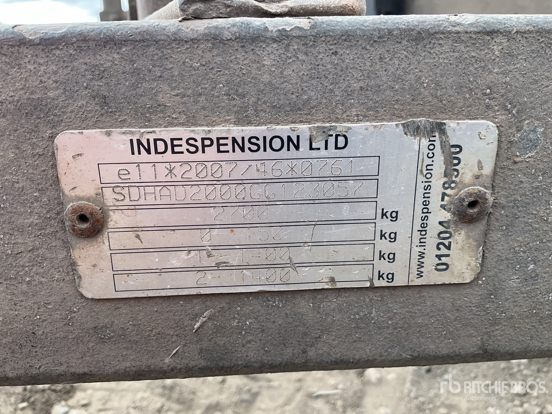 2016 Indespension EQUIPMENT TRAIL
