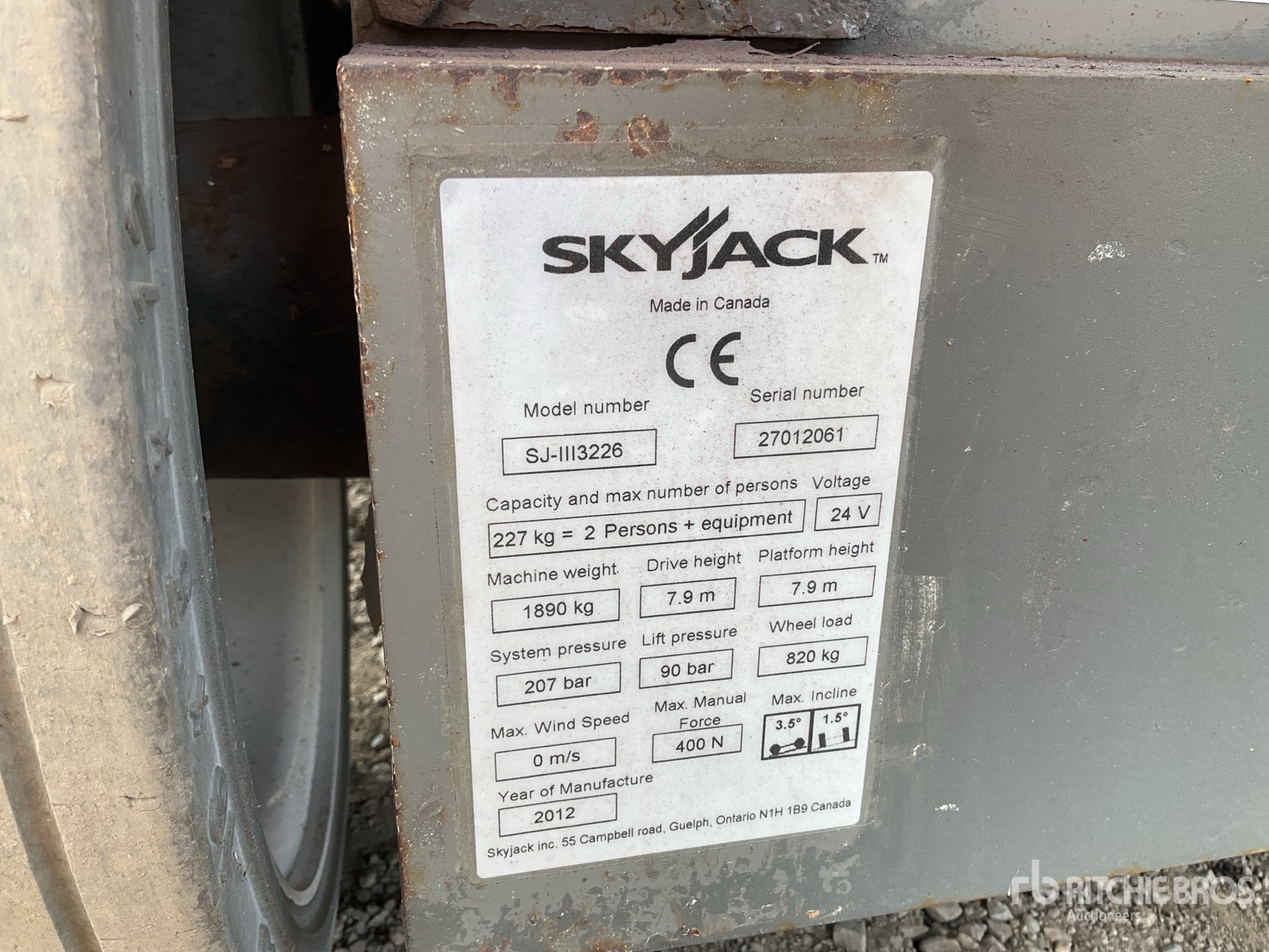2012 Skyjack SJIII3226