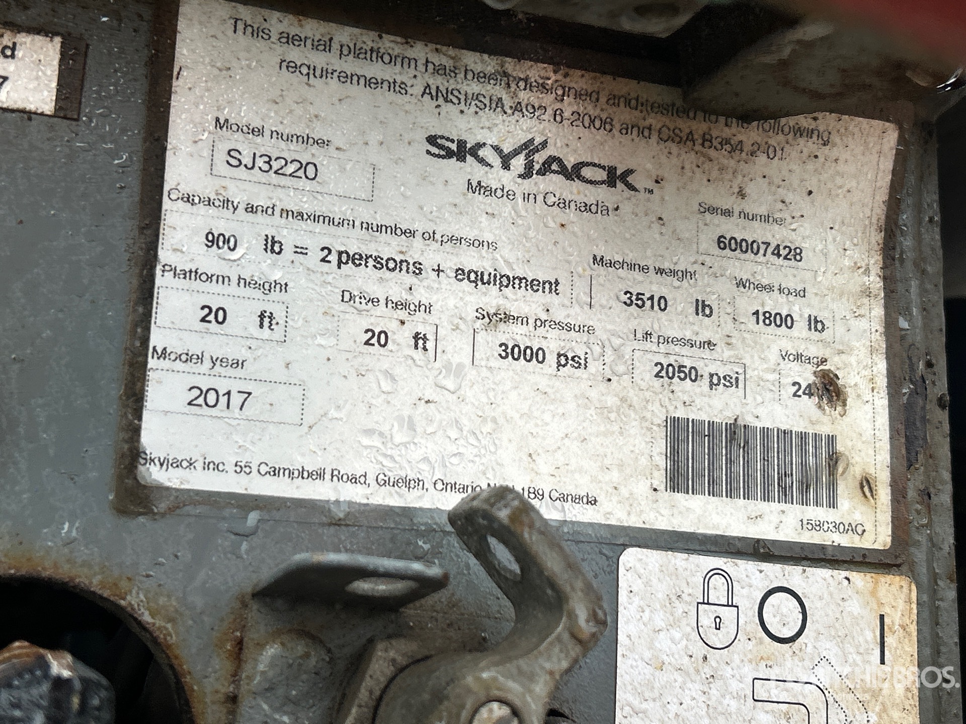 2017 Skyjack SJIII3220