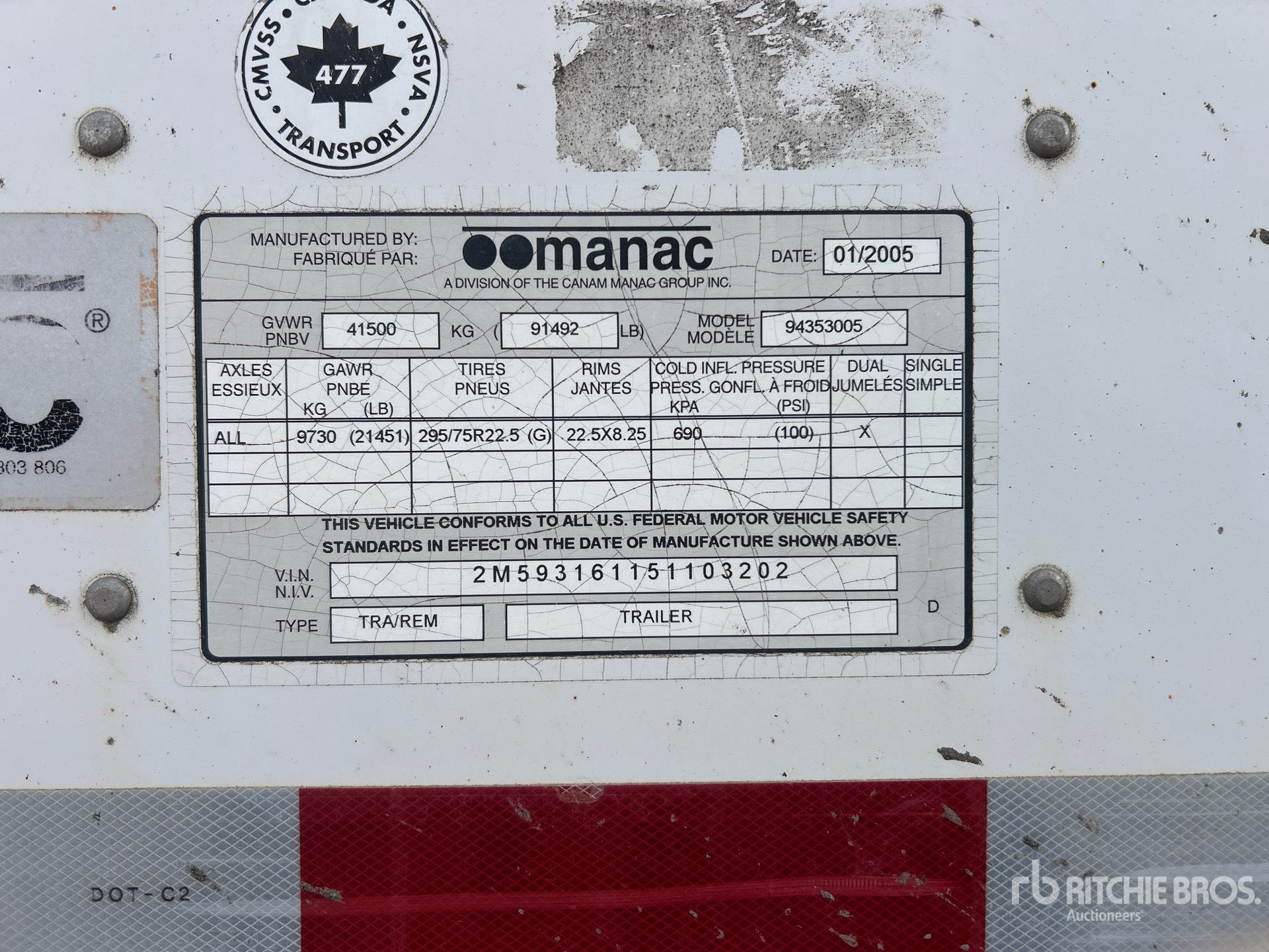 2005 Manac 94353005