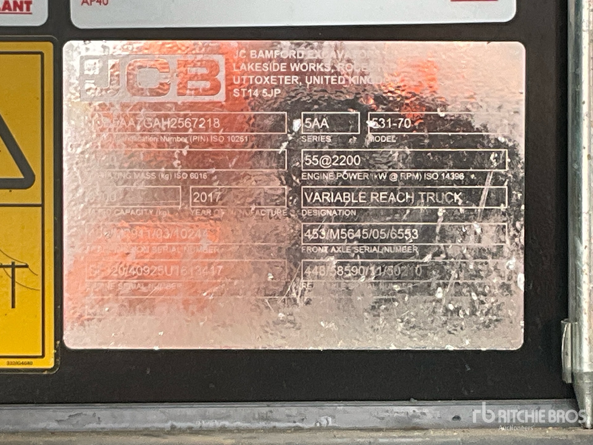 2017 JCB 531-70