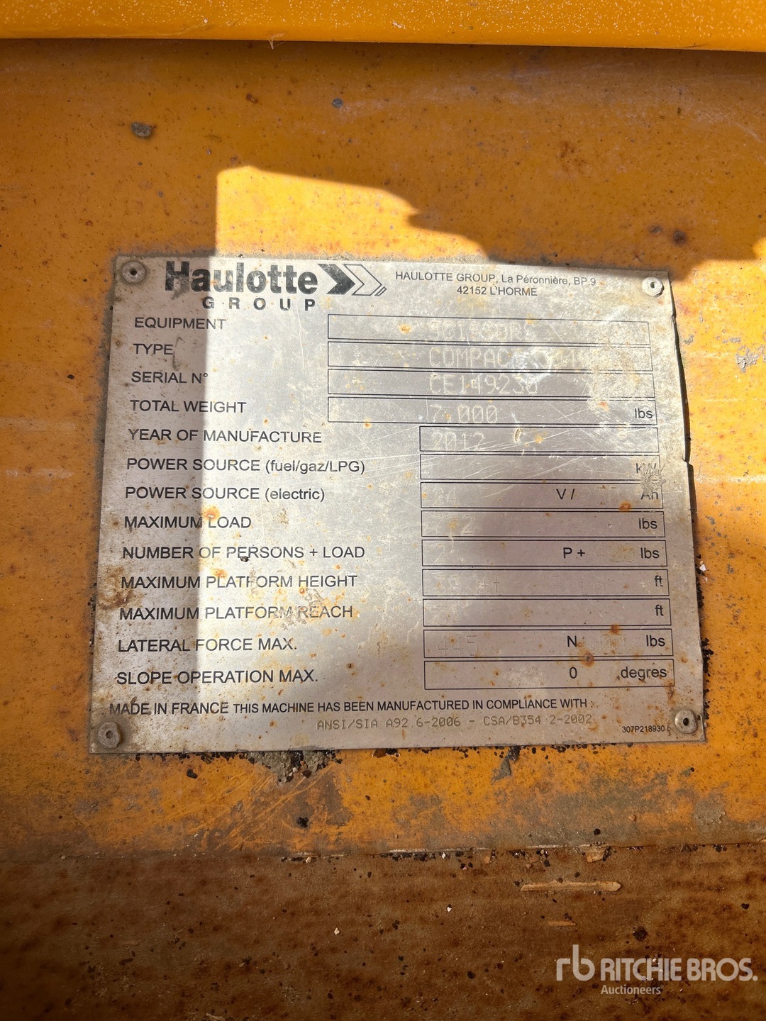 2013 Haulotte 3947E