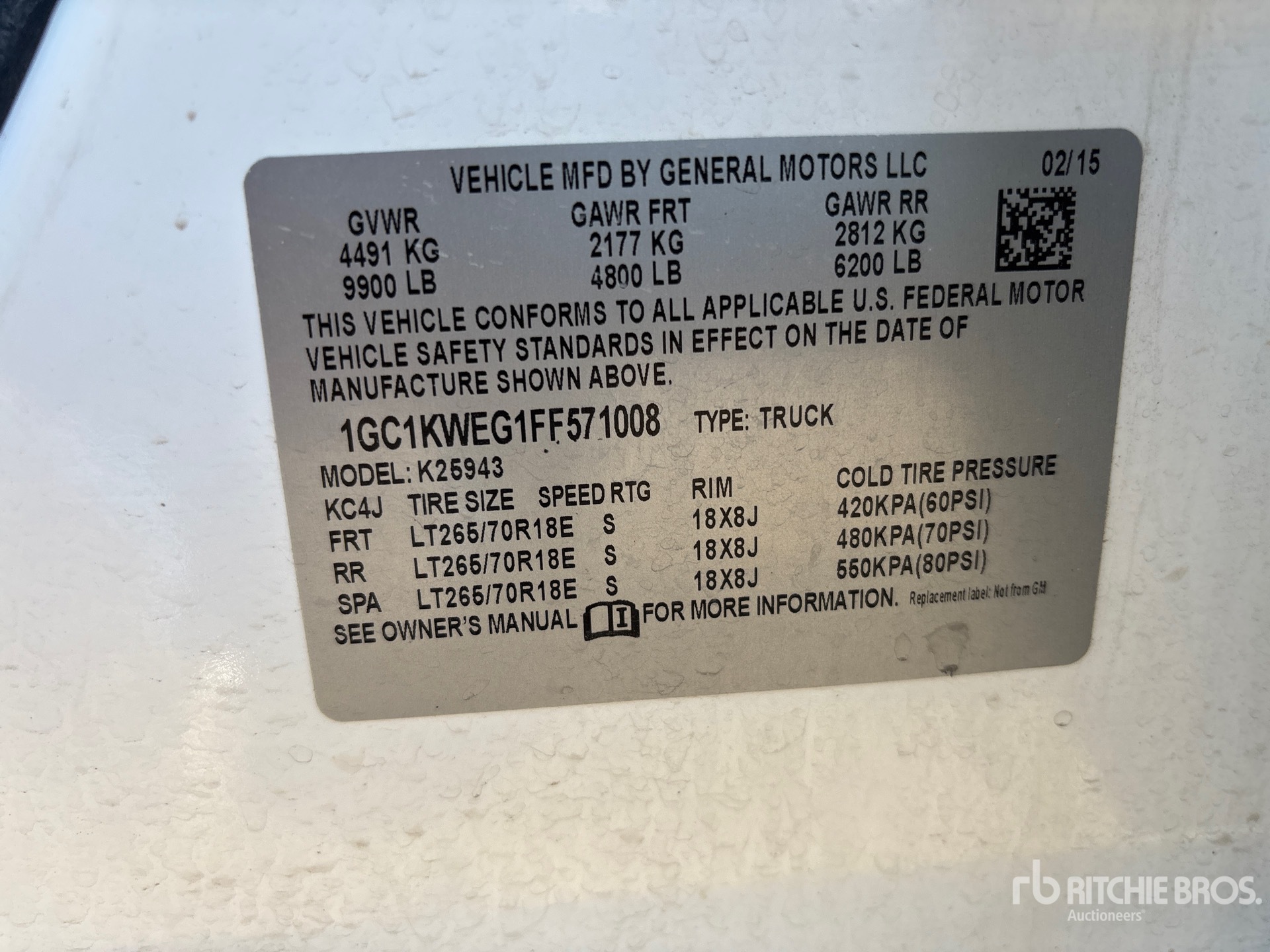 2015 Chevrolet SILVERADO 2500H