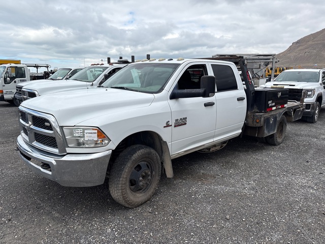 2016 Ram 3500 4x4 Crew Cab Flatbed Truck (Inoperable)