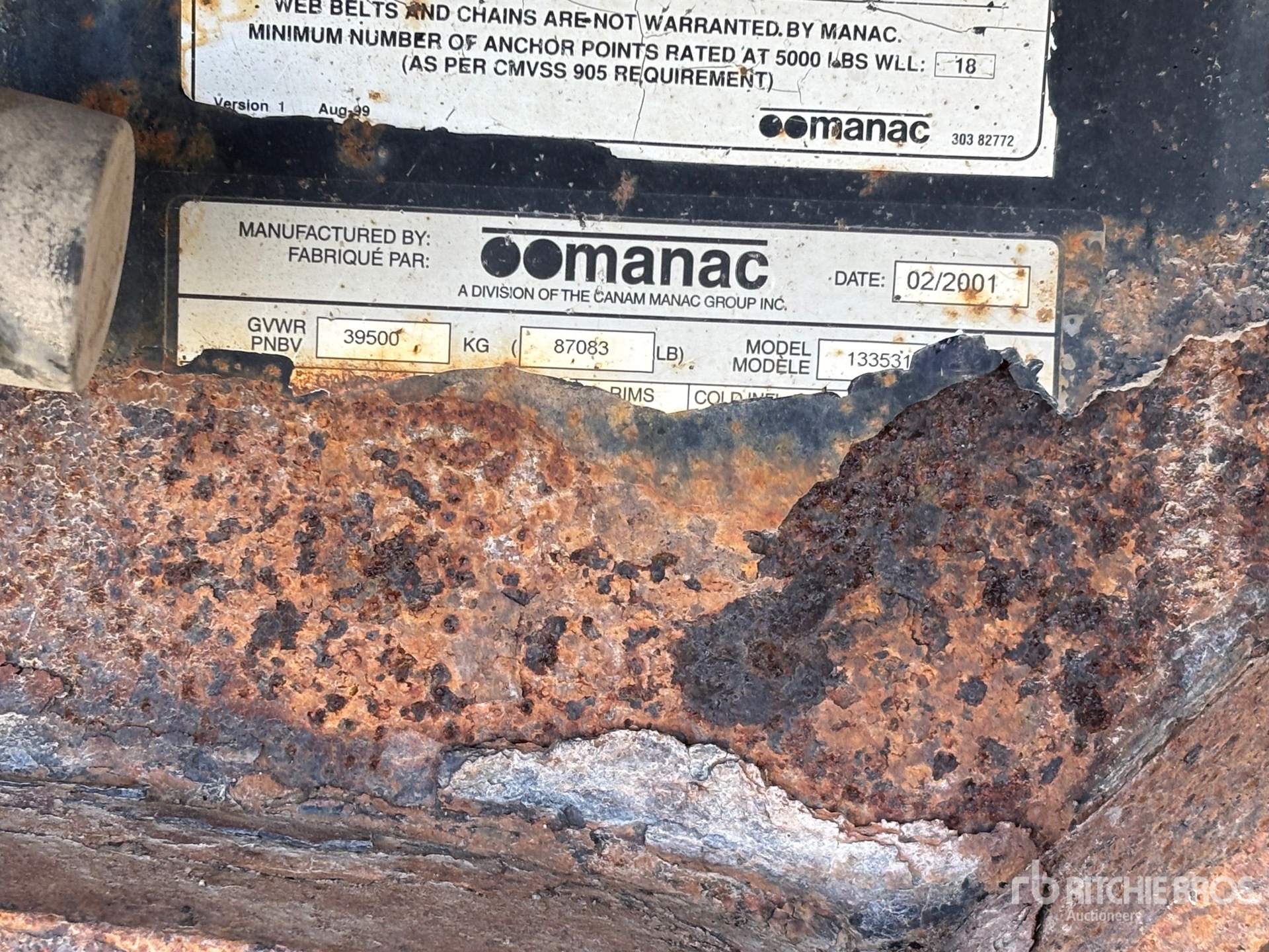 2001 Manac 53 FT TRI/A