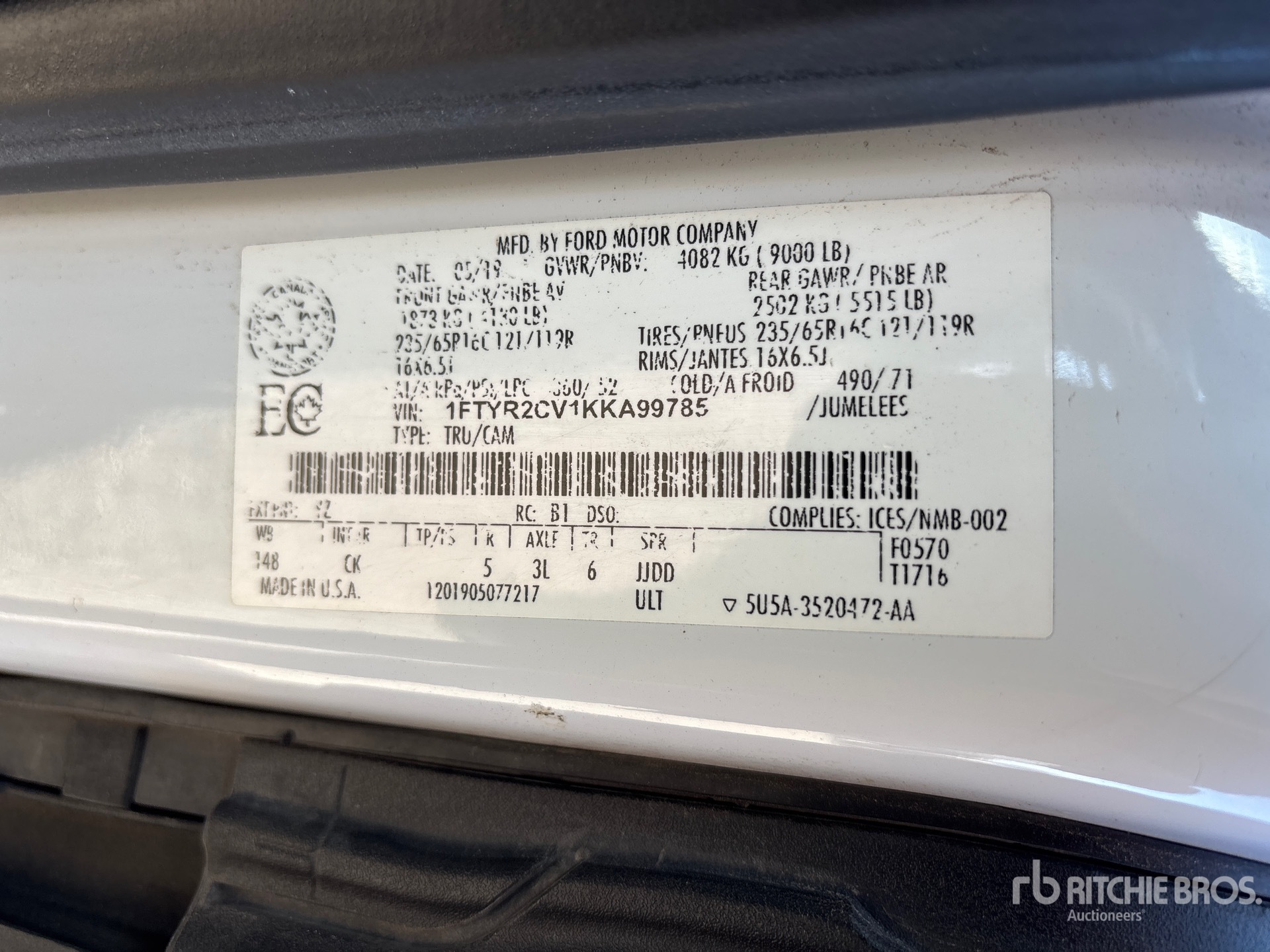 2019 Ford TRANSIT 250