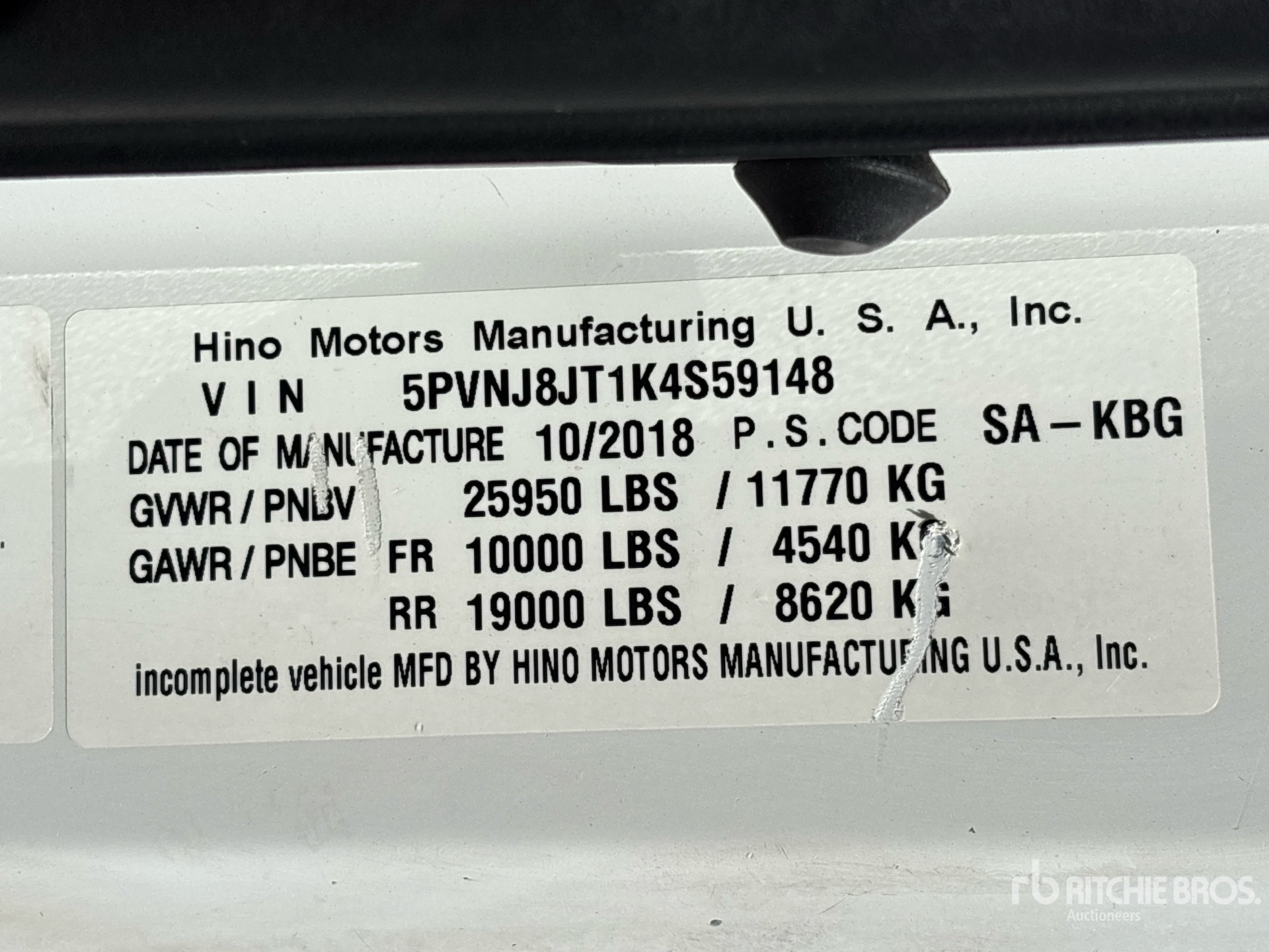 2019 Hino 268