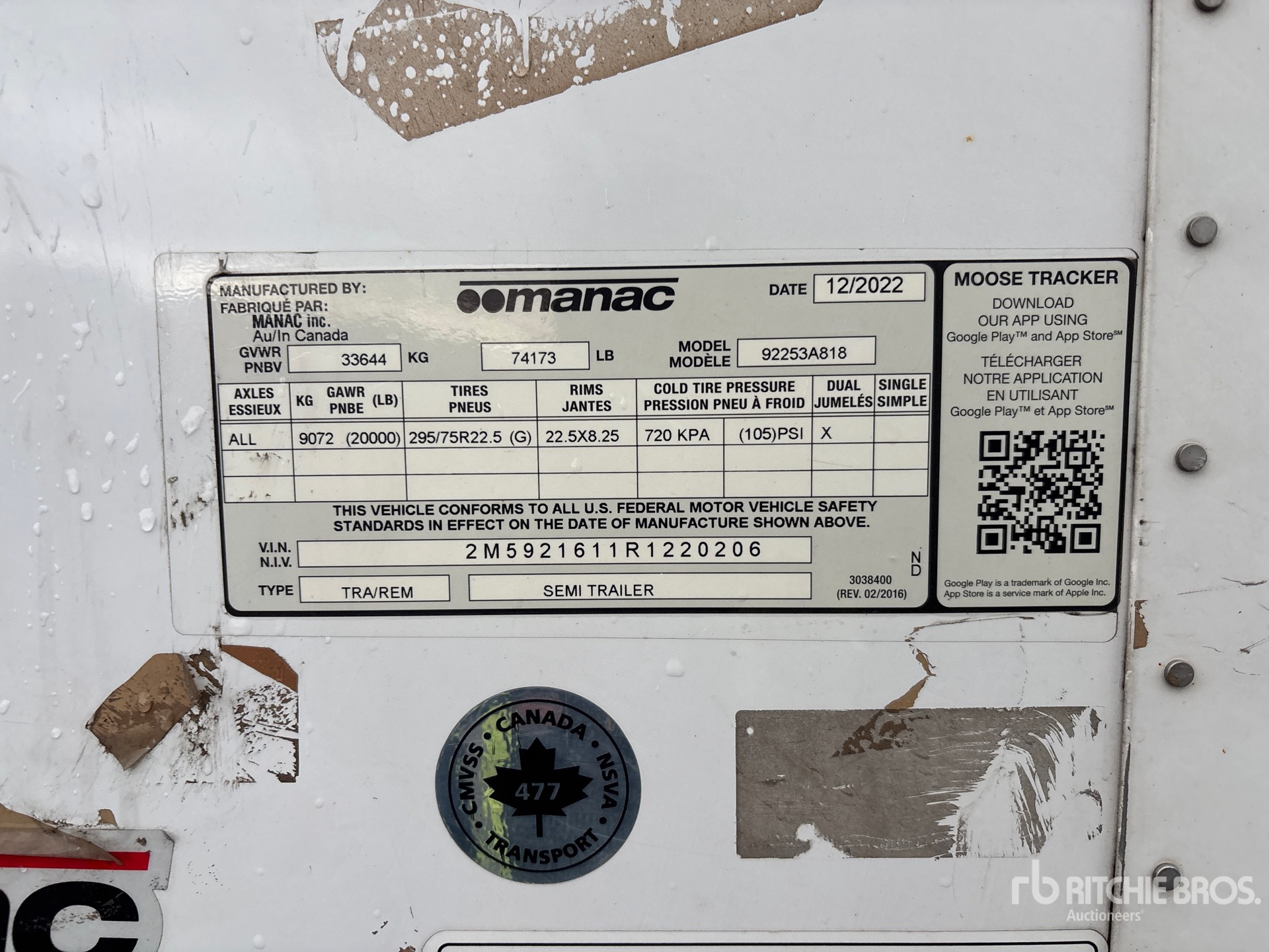 2024 Manac 92253A818