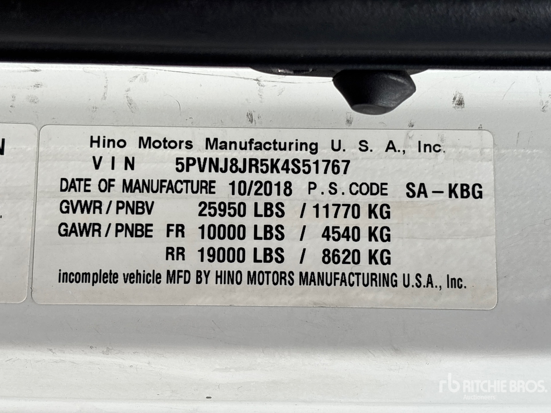 2019 Hino 268
