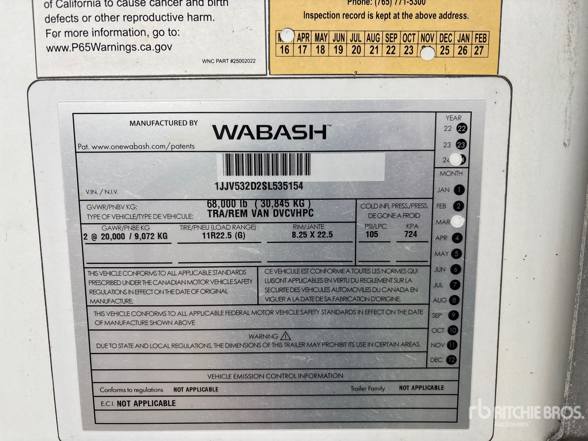 2025 Wabash 53 FT X 102 IN T/A