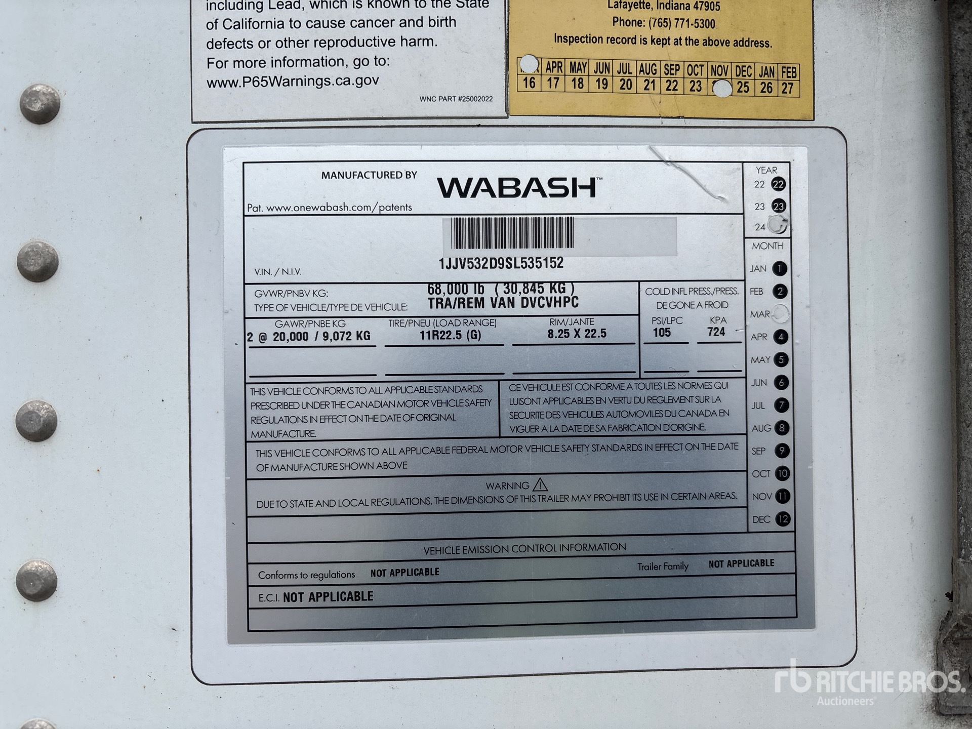 2025 Wabash 53 FT X 102 IN T/A