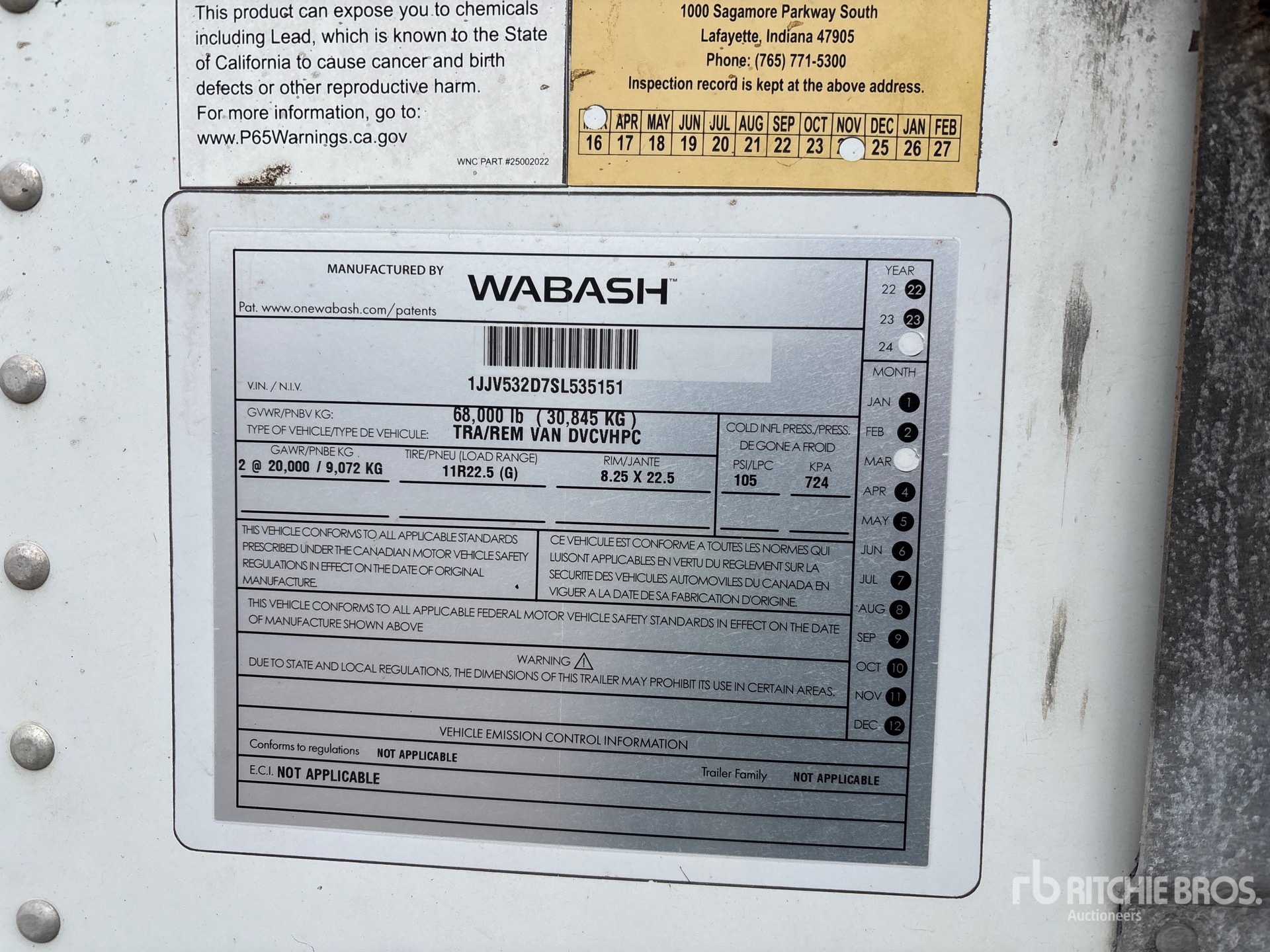 2025 Wabash 53 FT X 102 IN T/A