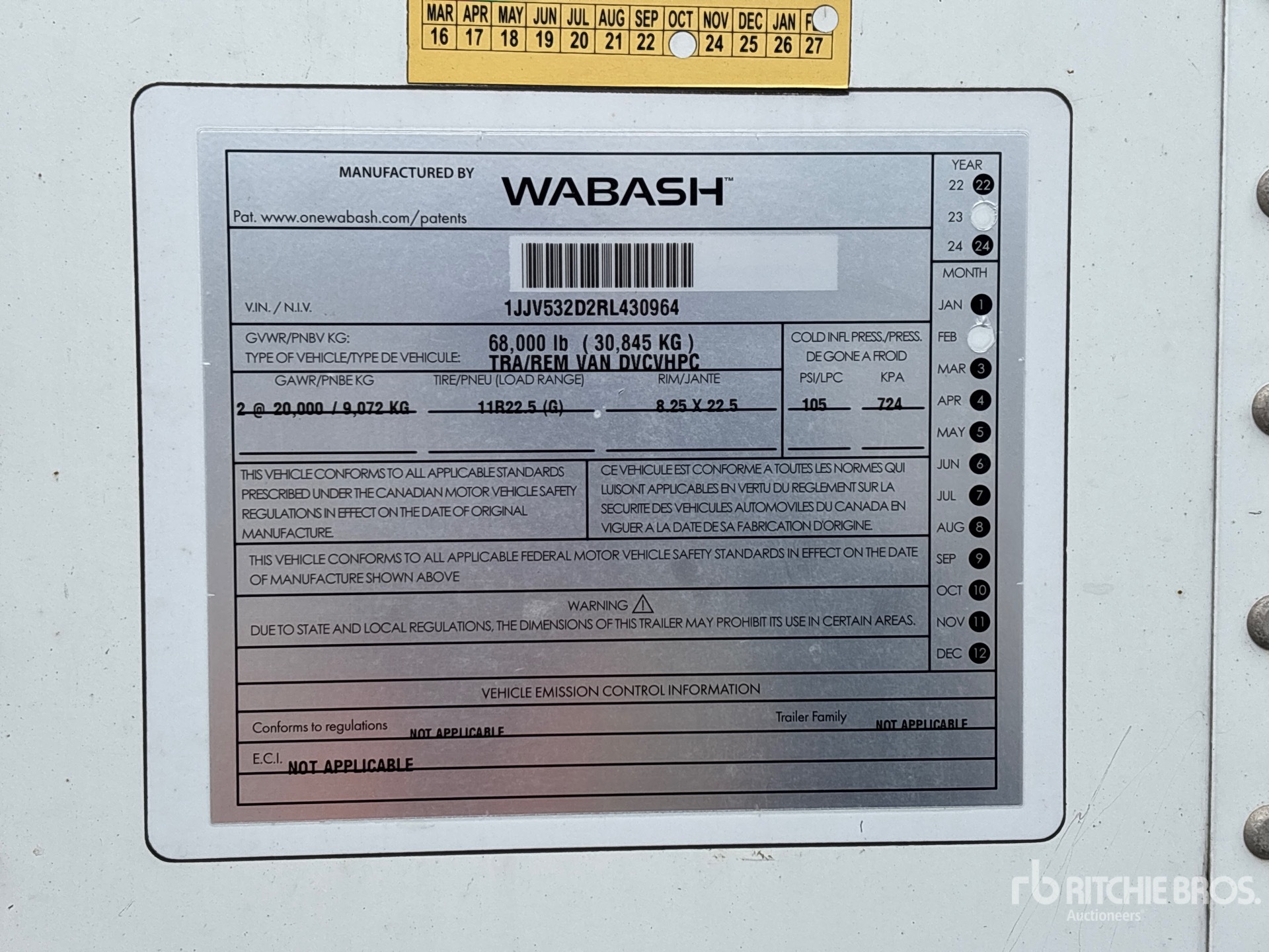 2024 Wabash 53 FT X 102 IN T/A