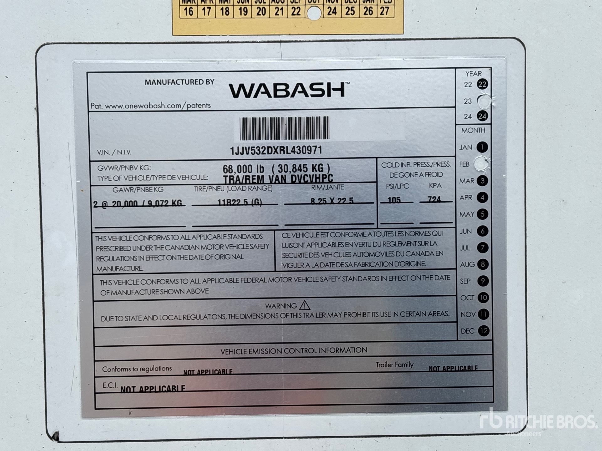 2024 Wabash 53 FT X 102 IN T/A