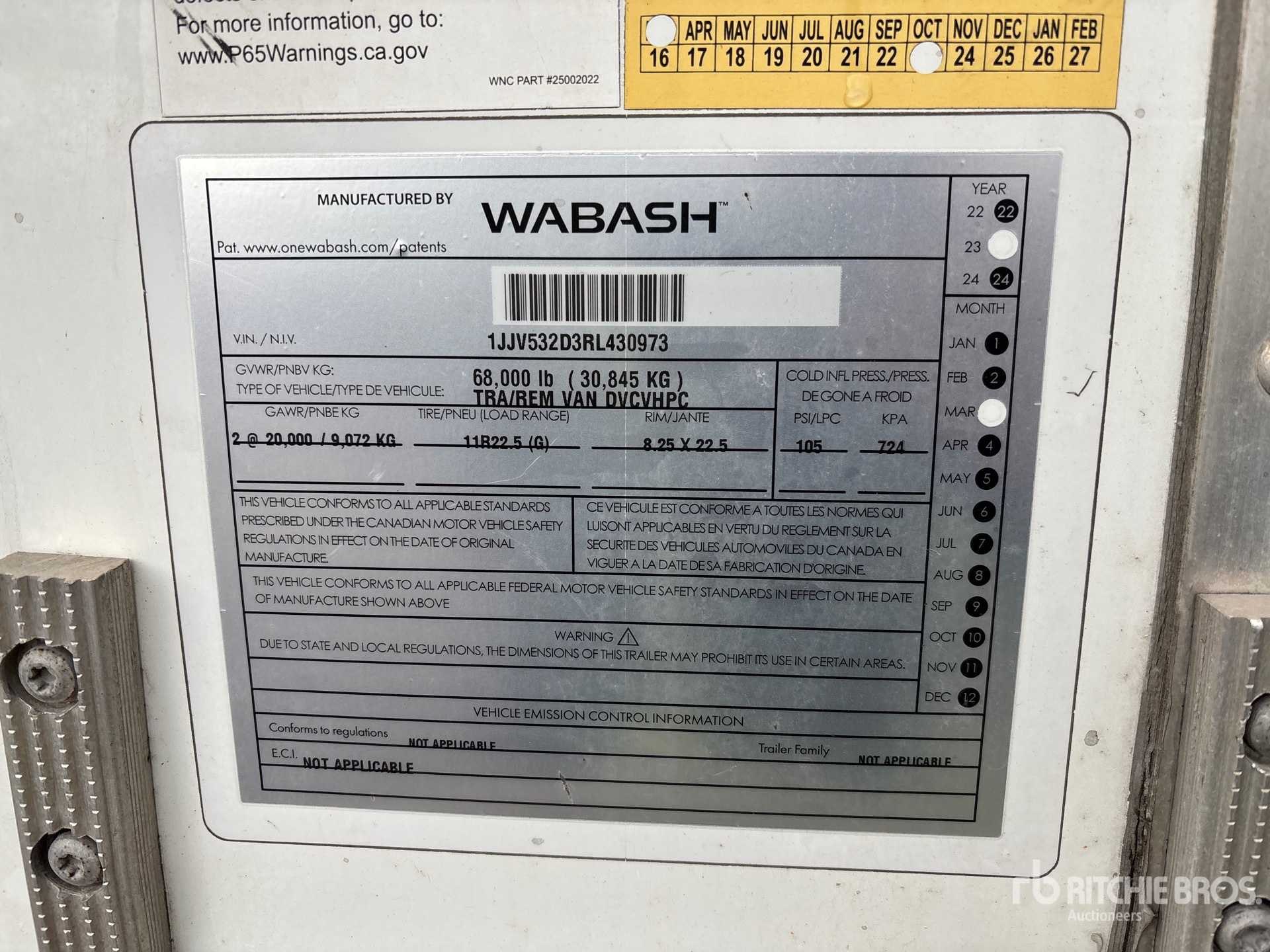 2024 Wabash 53 FT X 102 IN T/A